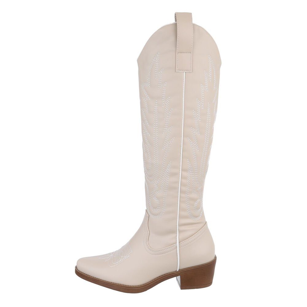 Ital-Design Damen Cowboyboots Western Westernstiefel Blockabsatz günstig online kaufen