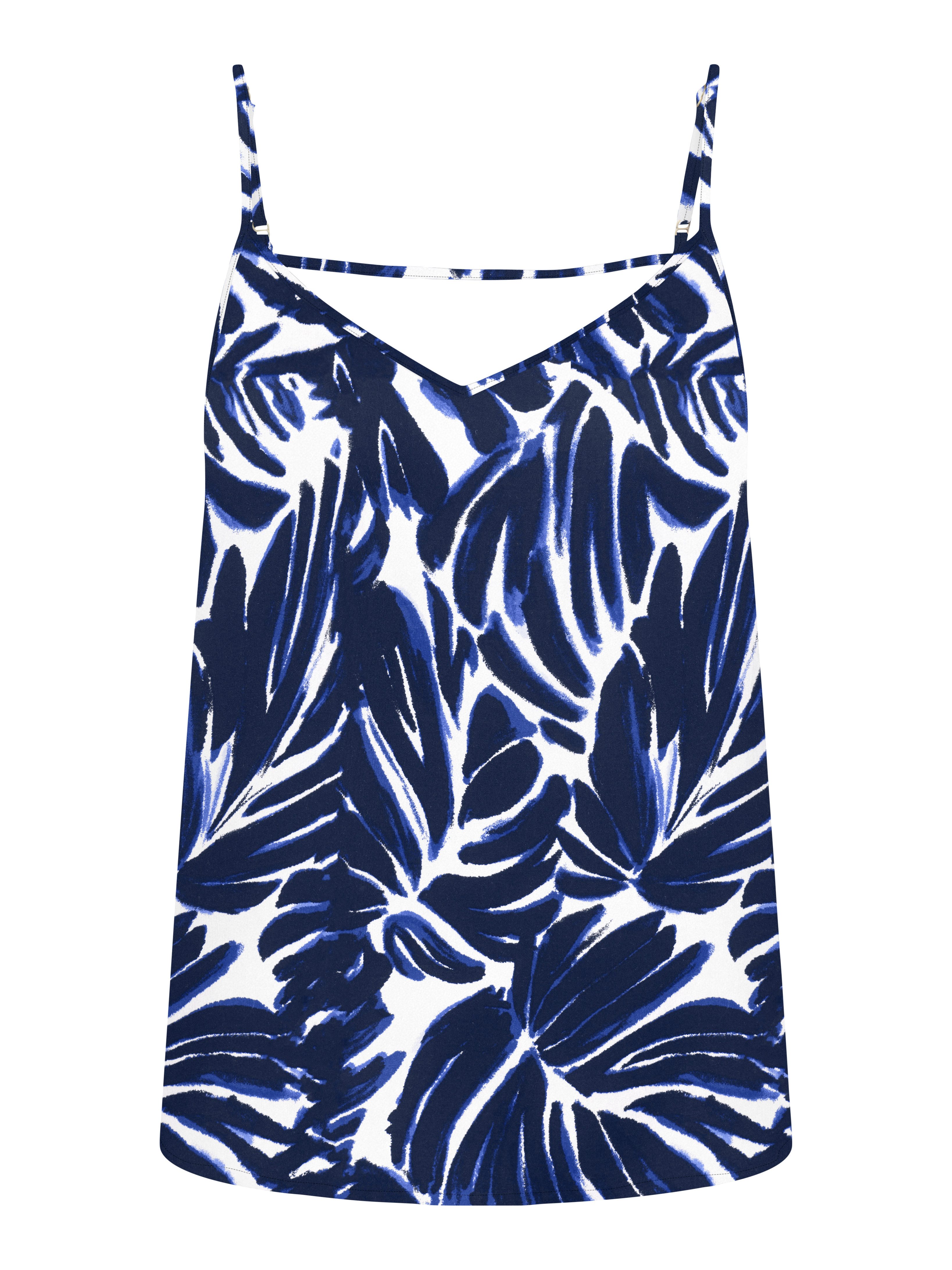 ONLY Spaghettitop ONLNOVA LIFE PARIS SINGLET AOP PTM Viskose, regular fit, V-Ausschnitt
