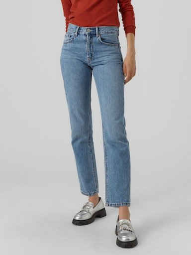 Vero Moda High-waist-Jeans VMHAILEY HR STRAIGHT DNM JNS LI3107 NOOS