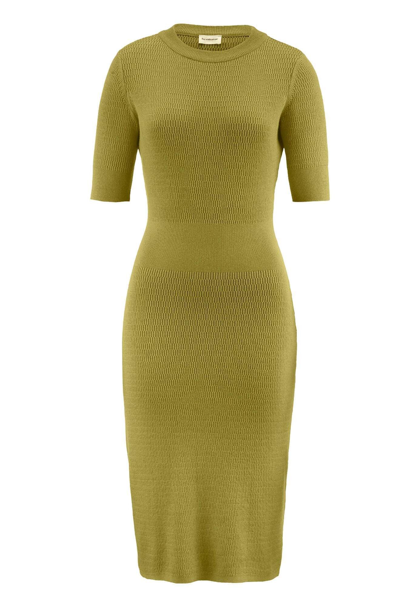 Hessnatur Strickkleid aus Bio-Baumwolle und Wolle (1-tlg)