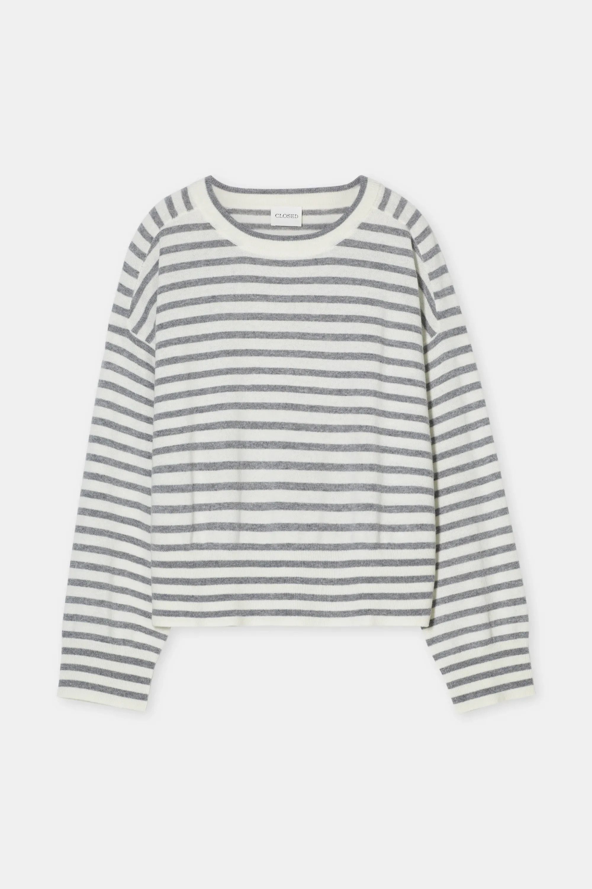 CLOSED Вязаные свитера Striped crew neck long sleeve