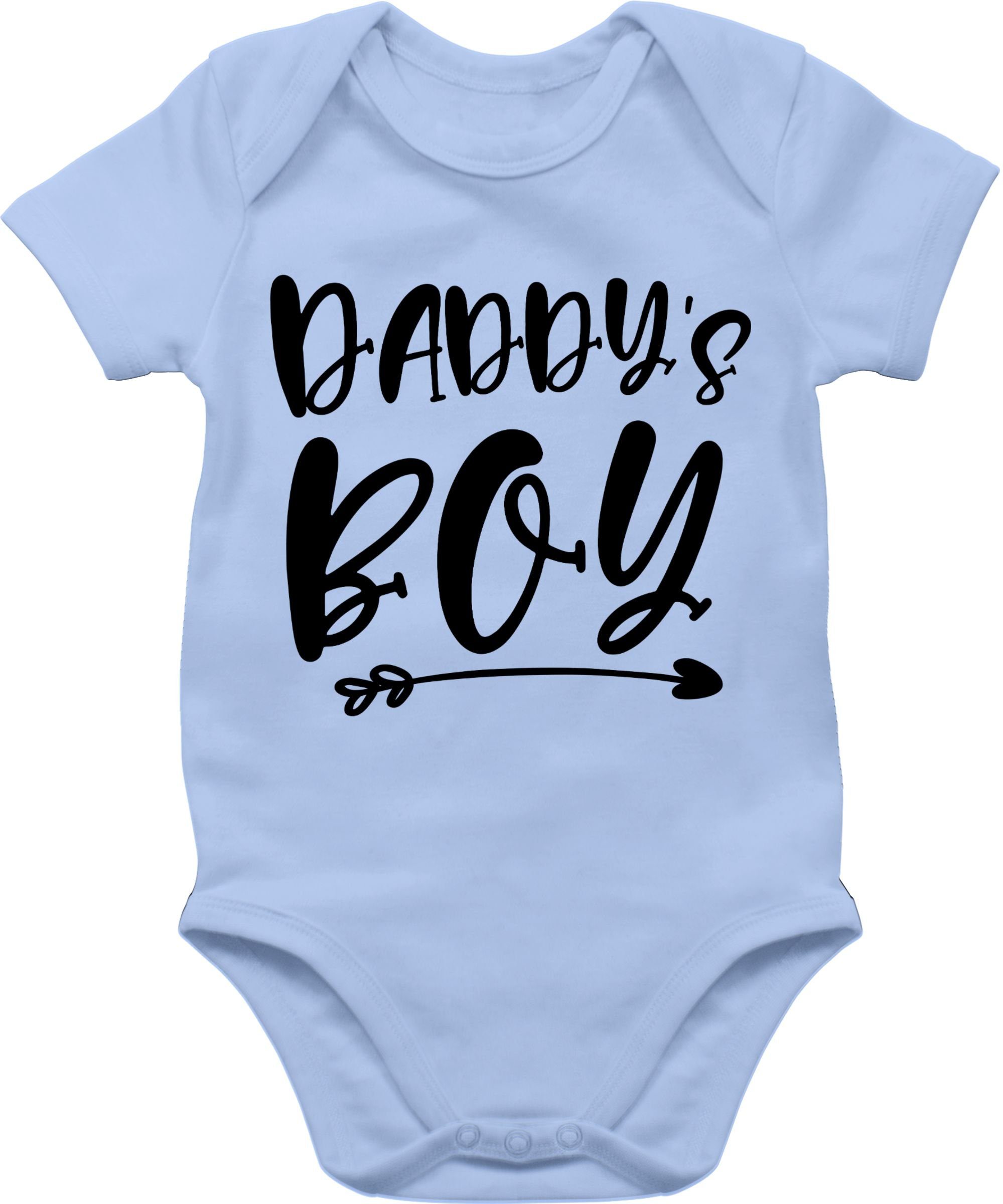 Shirtracer Shirtbody Daddys Boy Geschenk Vatertag Baby 1 Babyblau