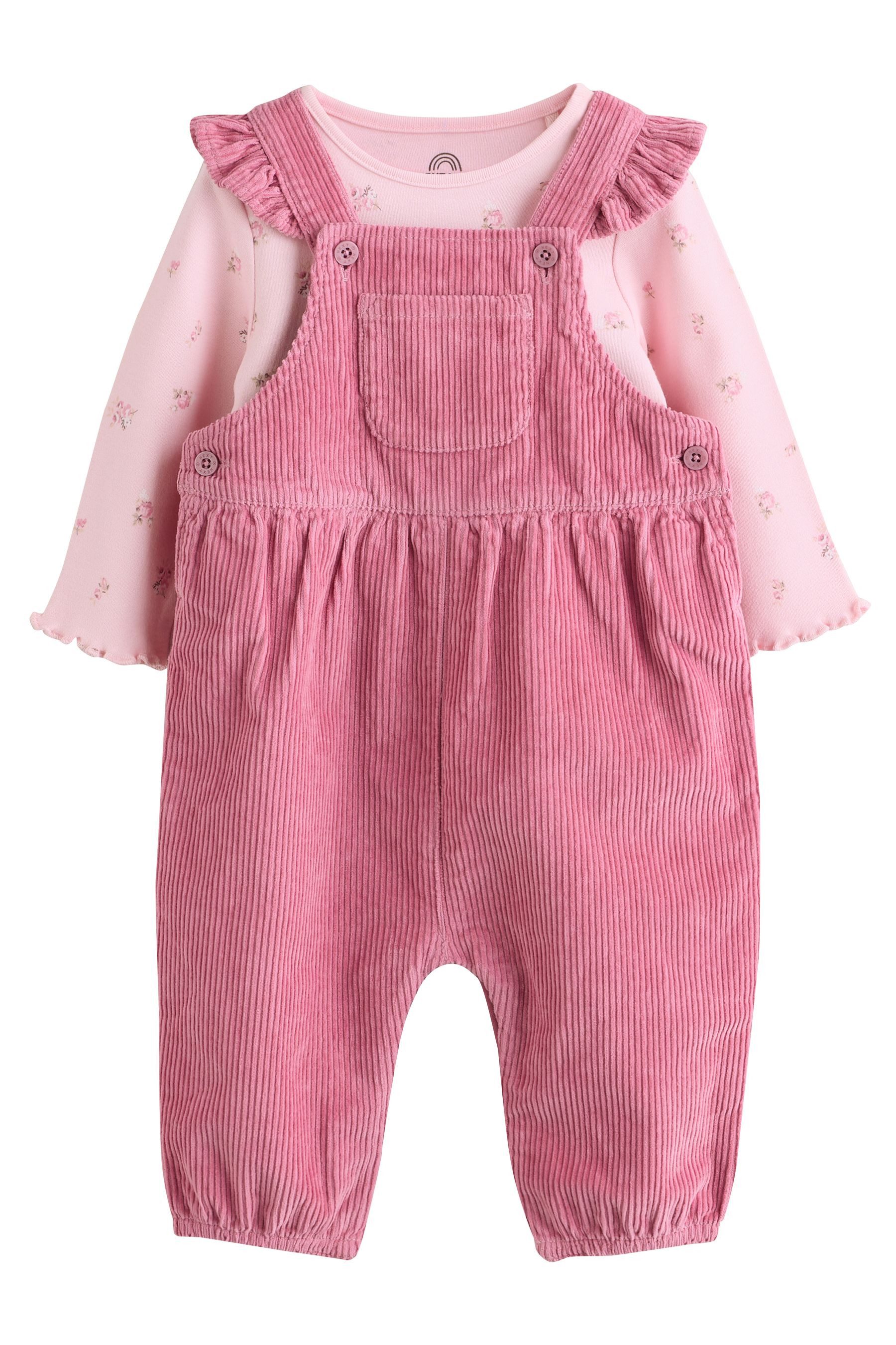 Next Body & Hose Baby Cord-Latzhose und Bodysuit im 2er-Set (2-tlg)