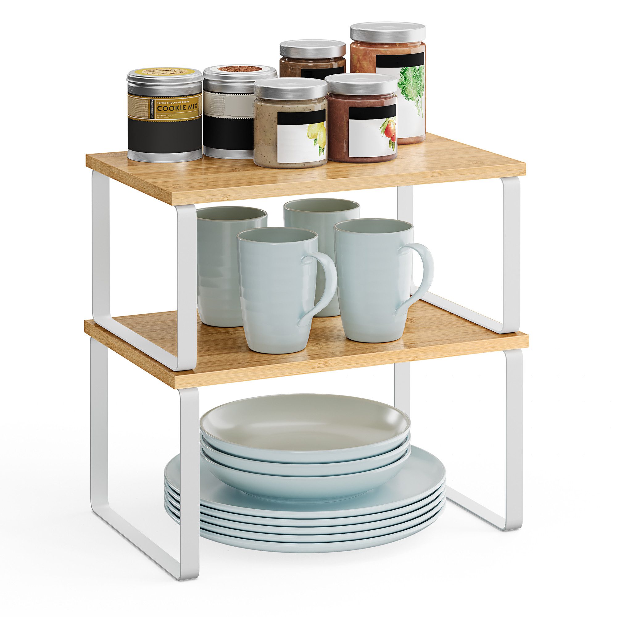 SONGMICS Gewürzregal, 2-tlg., Küchenregal, erweiterbar, Gewürzhalter günstig online kaufen