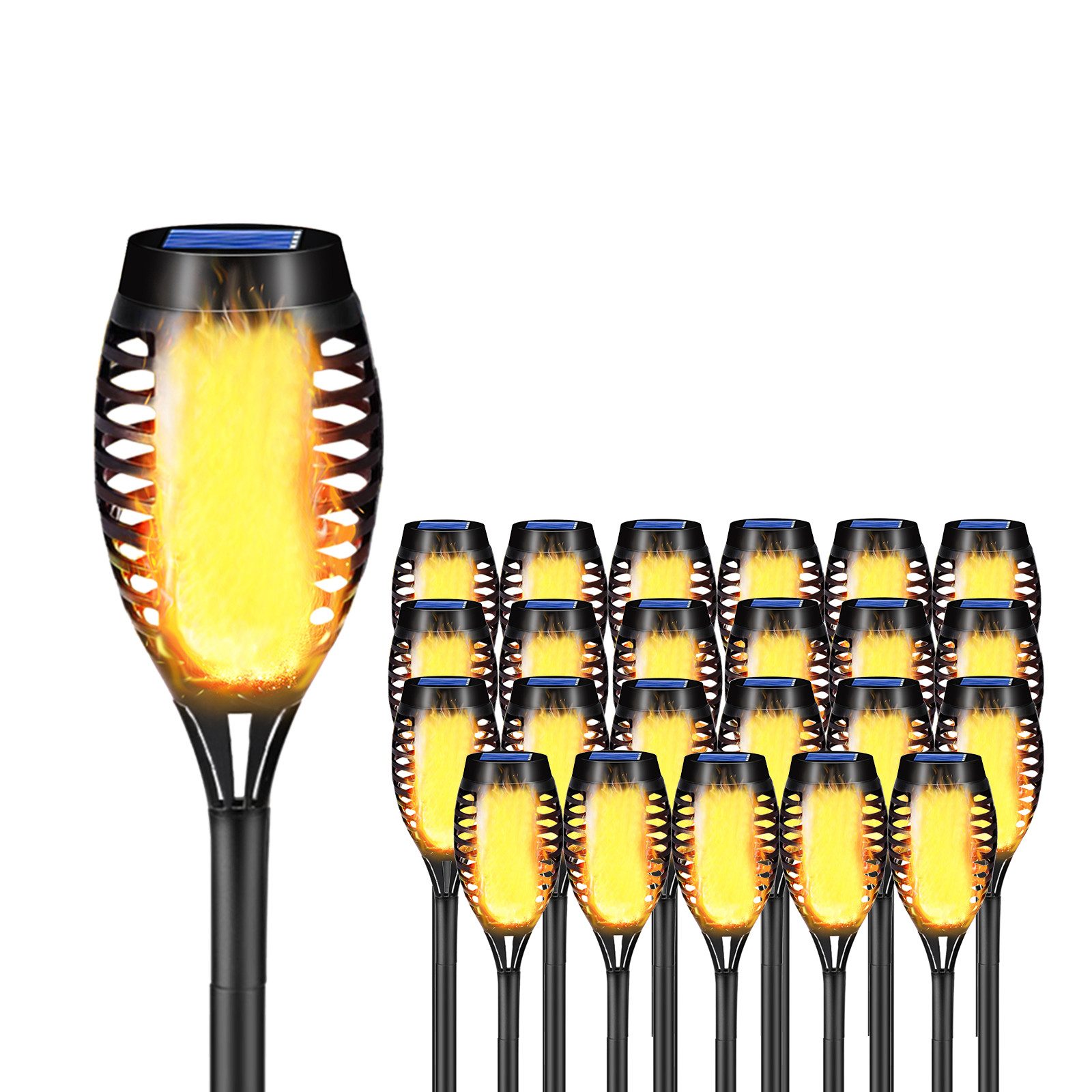 LQWELL LED Solarleuchte Solarleuchten Solar Fackellicht günstig online kaufen