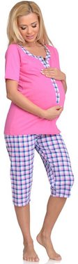 Be Mammy Umstandspyjama Damen Schlafanzug Stillpyjama H2L2N2