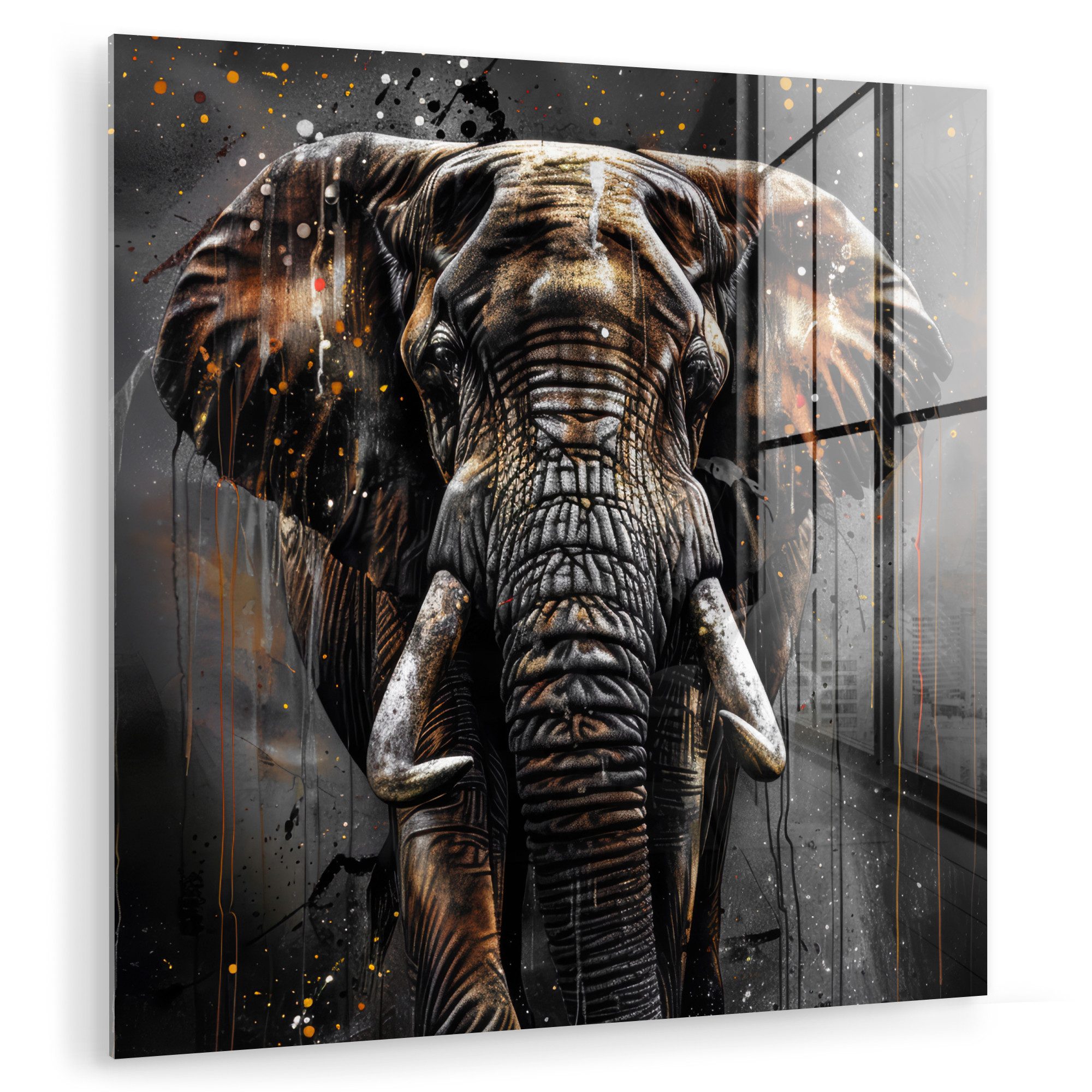 MuchoWow Acrylglasbild Elefant - Aquarell - günstig online kaufen