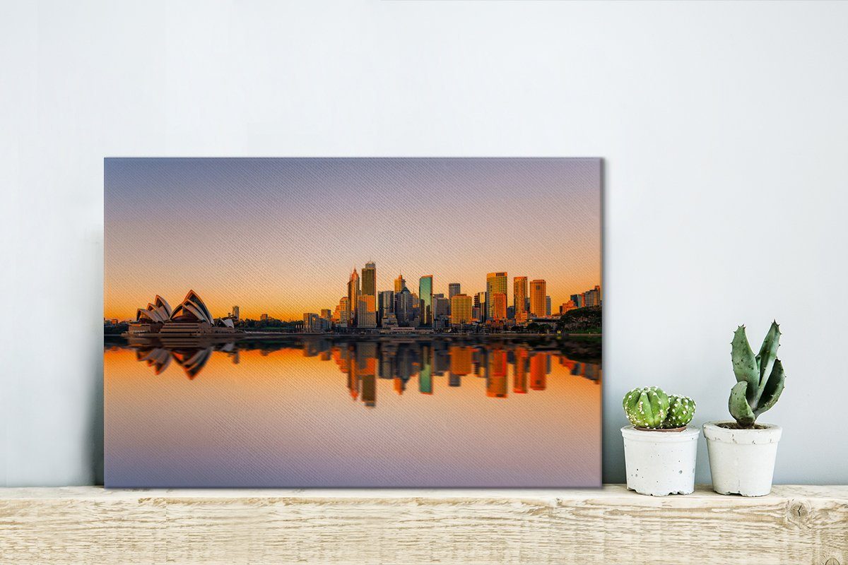in Sydney House Sonnenuntergang Wanddeko, Aufhängefertig, OneMillionCanvasses® Opera (1 Australien, St), Wandbild Leinwandbild 30x20 cm bei Leinwandbilder,