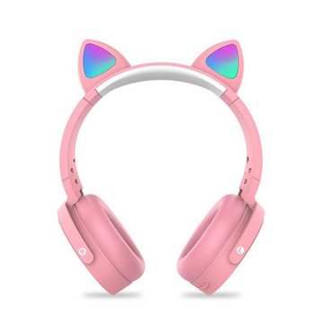 Diida Kopfhörer,Kabellose/Bluetooth-Kopfhörer,Katzenohr-Kopfhörer Bluetooth-Kopfhörer (Unterstützt TF-Karteneinschub)