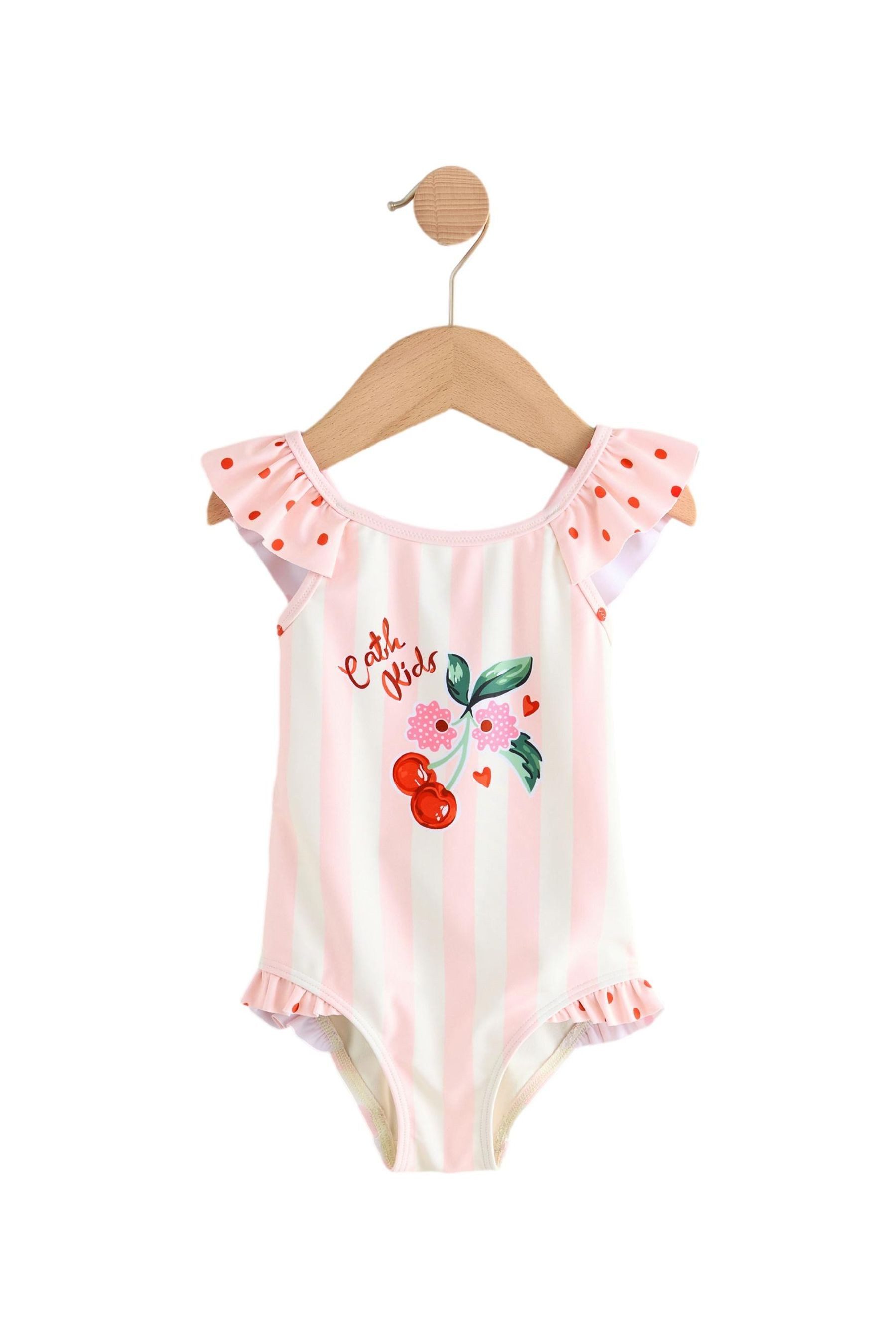 Badeanzug Cath Kidston Badeanzug mit Kirschen und Streifen