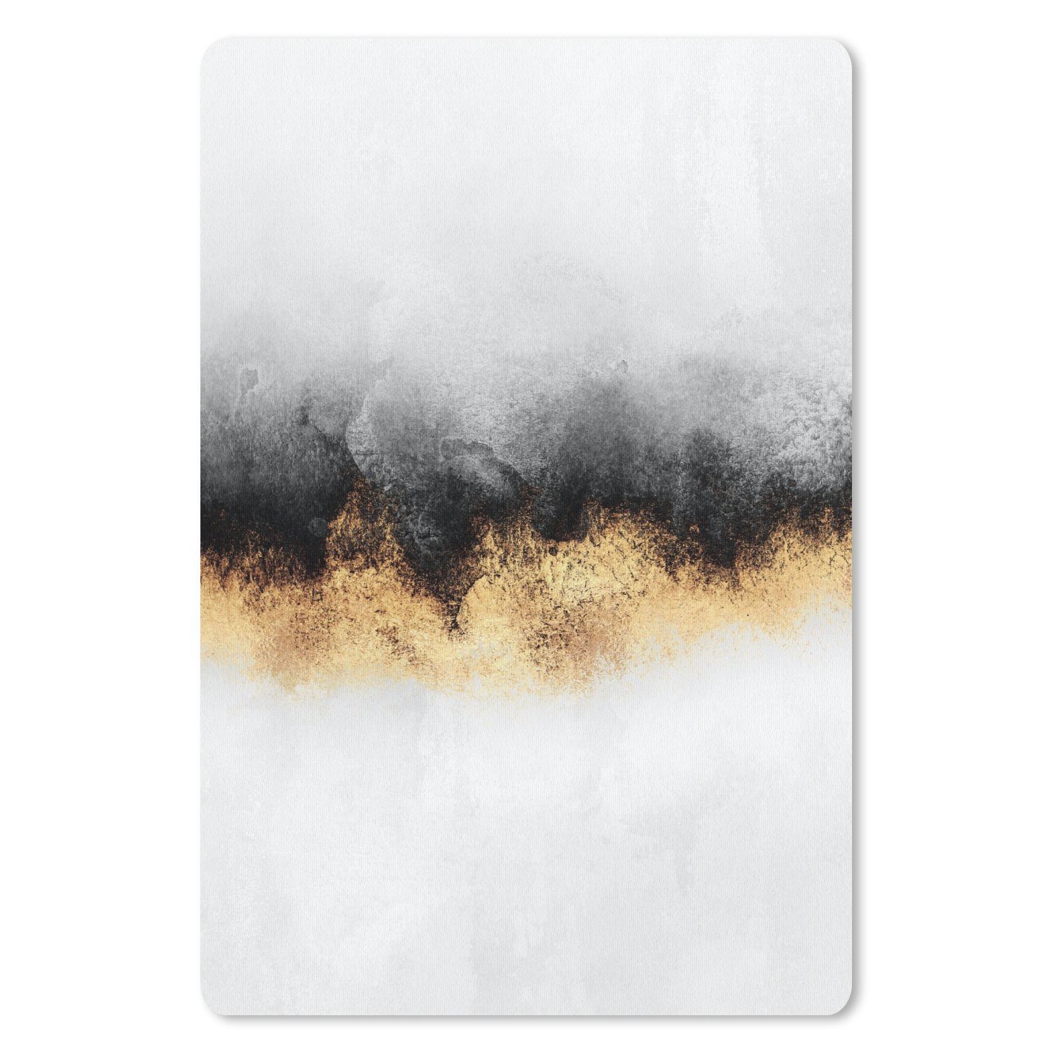 MuchoWow Mauspad Mauspad Mousepad Gaming Gamer Goud - Chic - Abstract - Zwart - Wit (1-St), Mousepad Computer Mousepads - Maus Mat - Pad - Mausunterlage