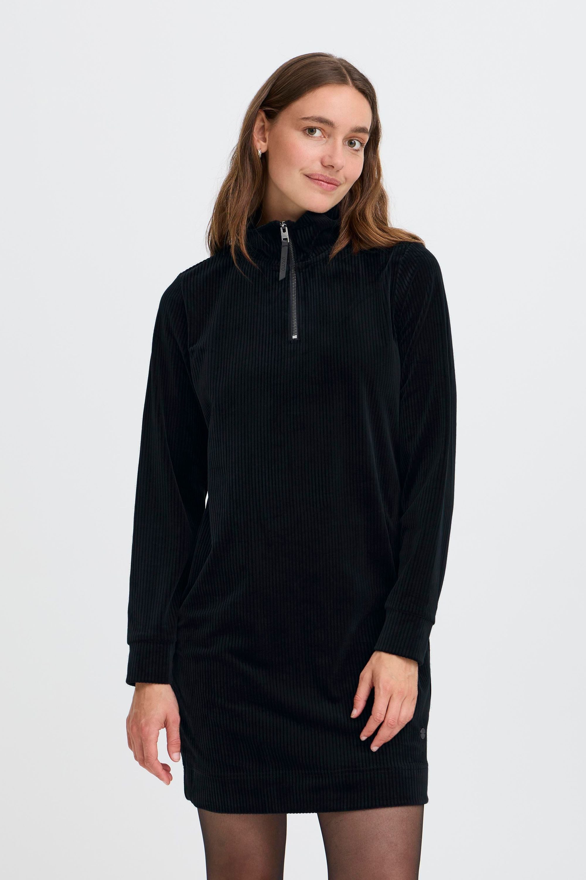 OXMO Sweatkleid OXEBBA HALFZIP DRESS Schickes Sweatkleid günstig online kaufen