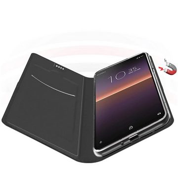 CoolGadget Handyhülle Magnet Case Handy Tasche für Sony Xperia 10 II 6 Zoll, Hülle Klapphülle Ultra Slim Flip Cover für Sony 10 II Schutzhülle