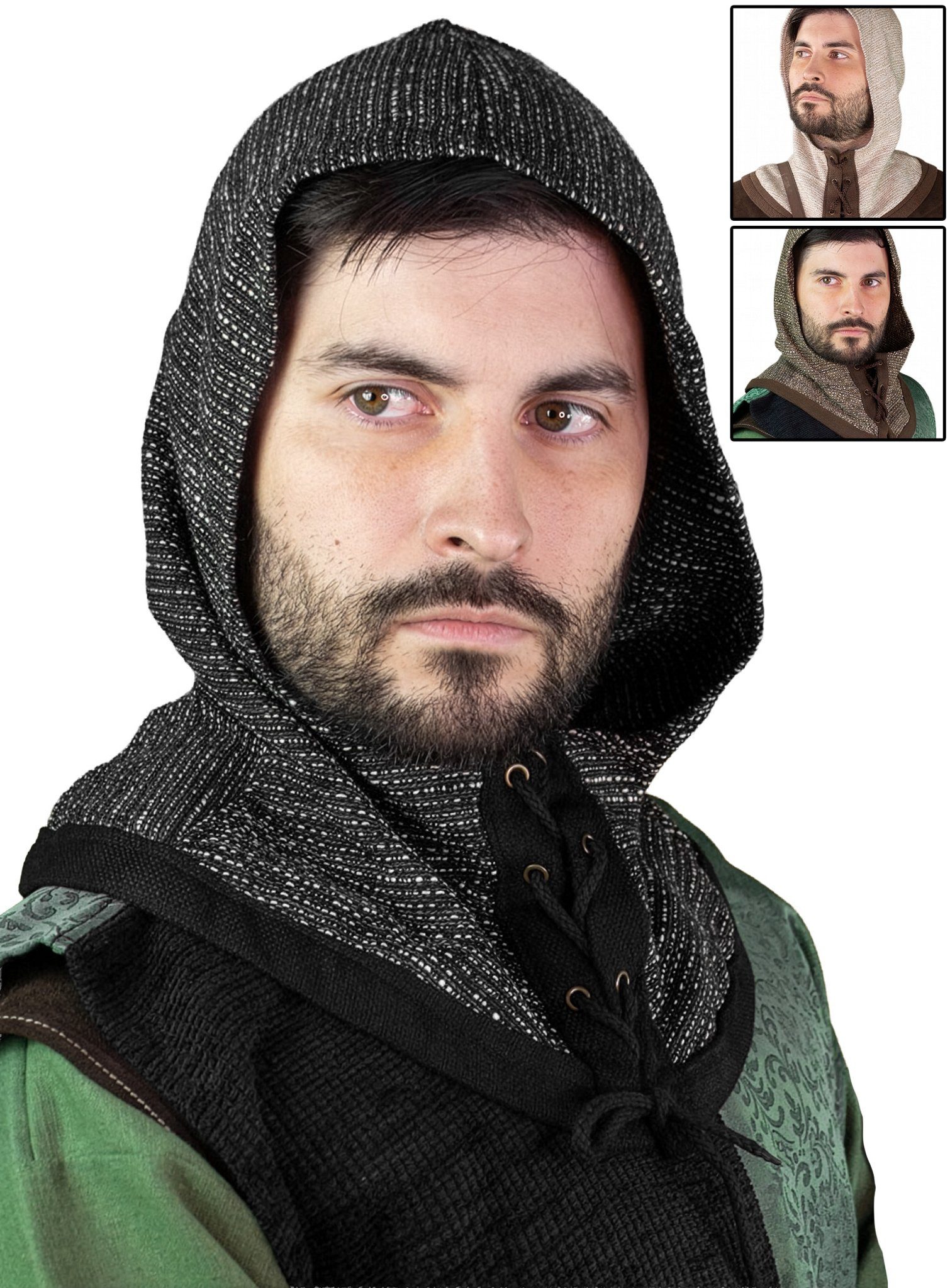 Metamorph Ritter-Kostüm Mittelalter Kapuze - Brendan