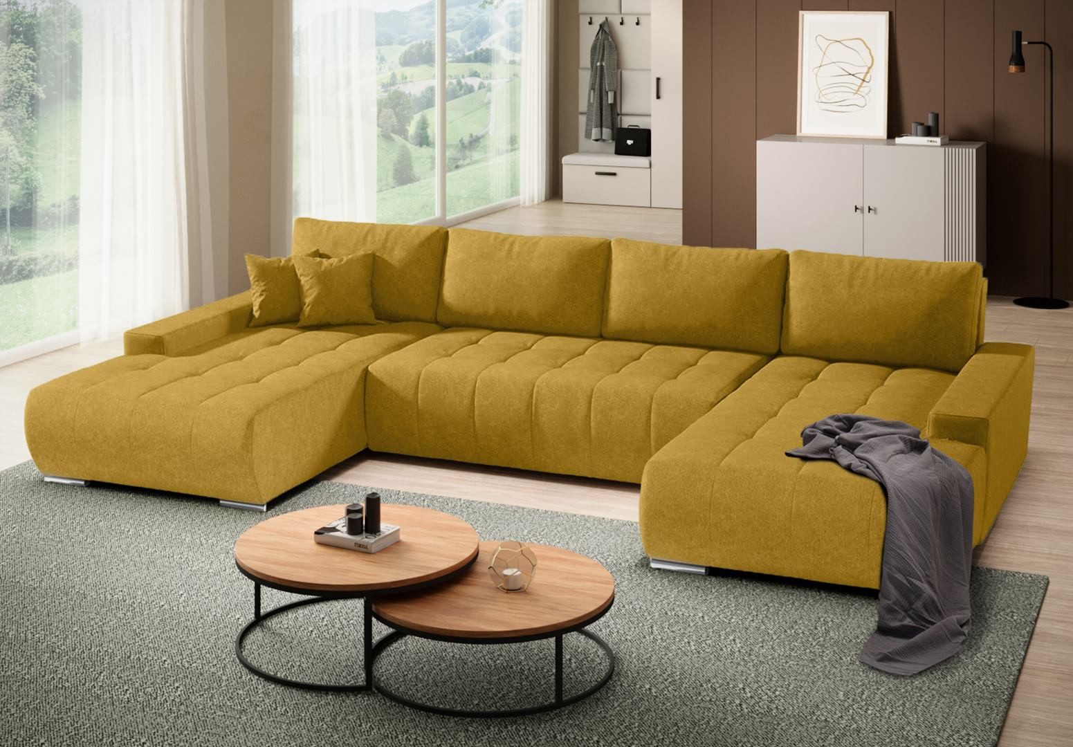 Beautysofa Ecksofa mit Bettkasten DRACO U, günstig online kaufen