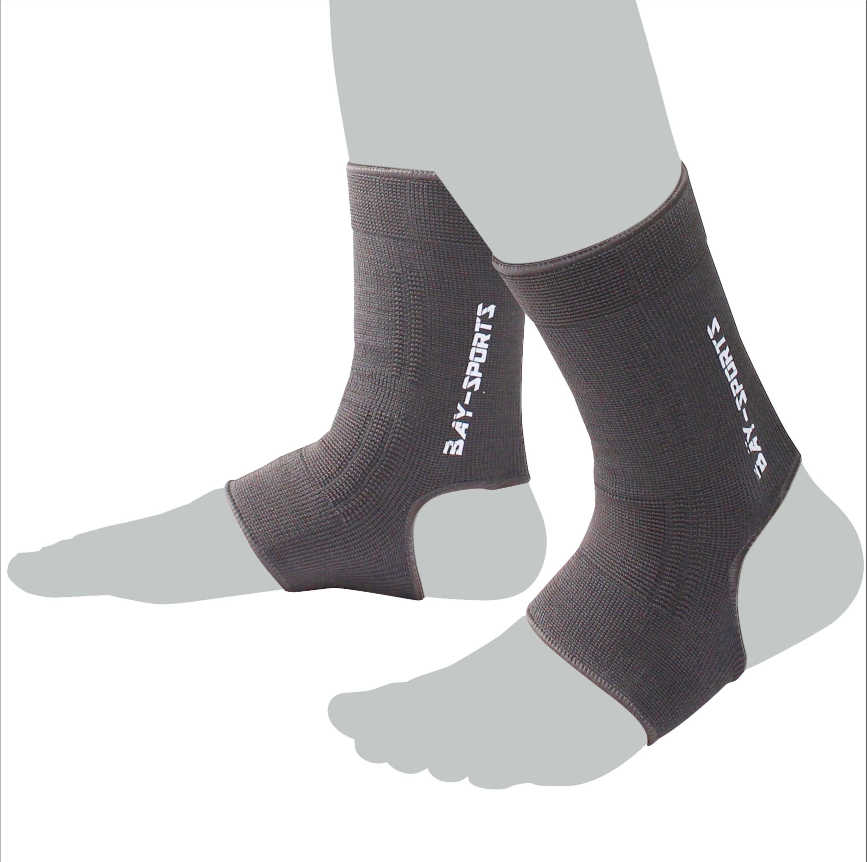 BAY-Sports Fußbandage Uni Knöchelbandage Fußgelenkbandage Sprunggelenk Uni grau, werden