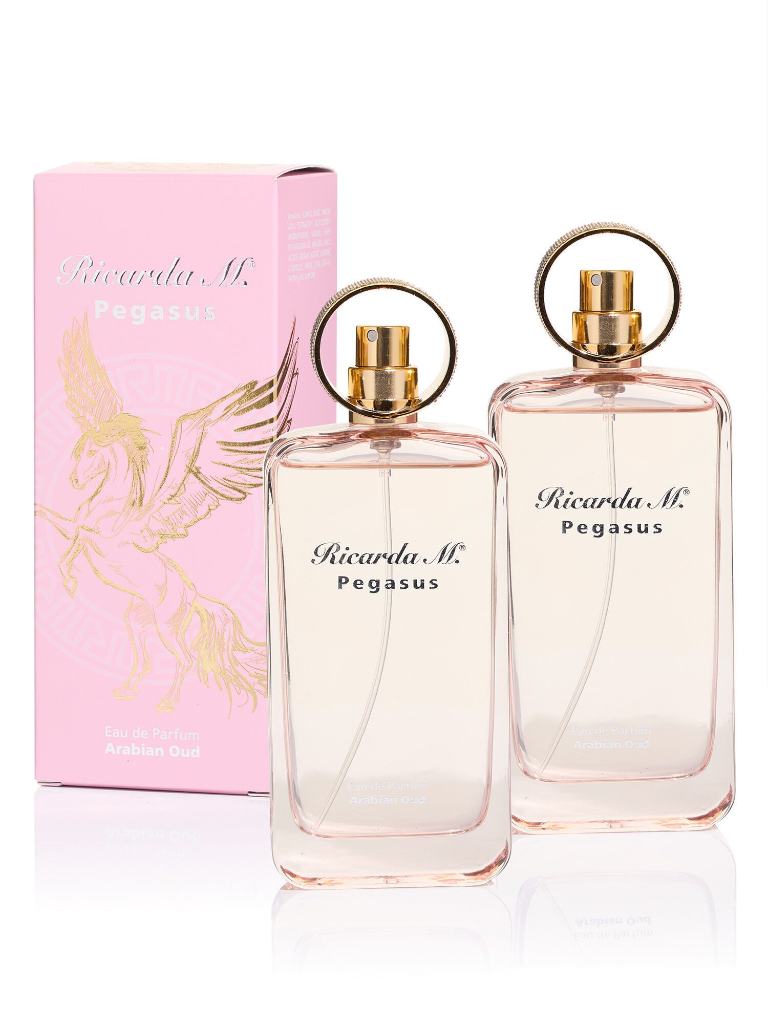 Ricarda M. Eau de Parfum WOS Pegasus Arabian Oud Eau de Parfum, 2-tlg., luxuriöser orientalischer Unisex-Duft mit Oud, Safran & Rose