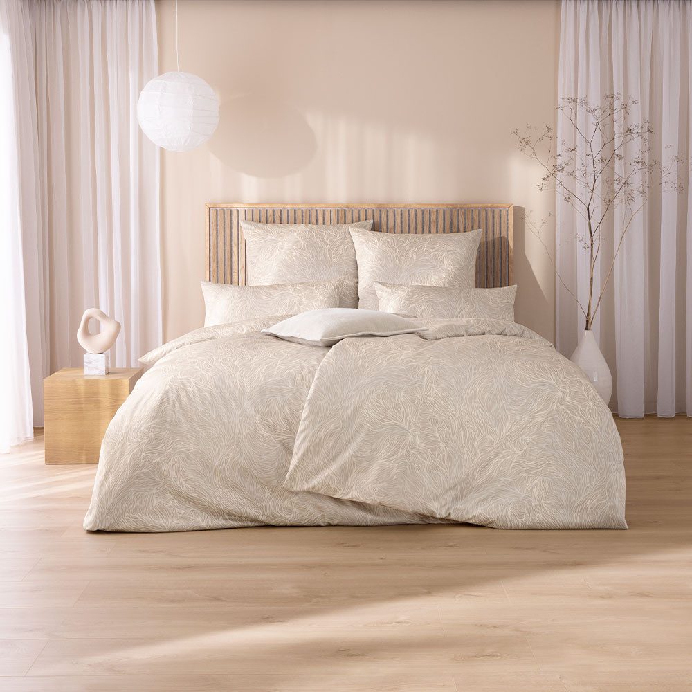 Estella Bettwäsche Sabine, Schweizer Satin, 3 teilig, Edler Schweizer Premium-Satin aus 100% Baumwolle