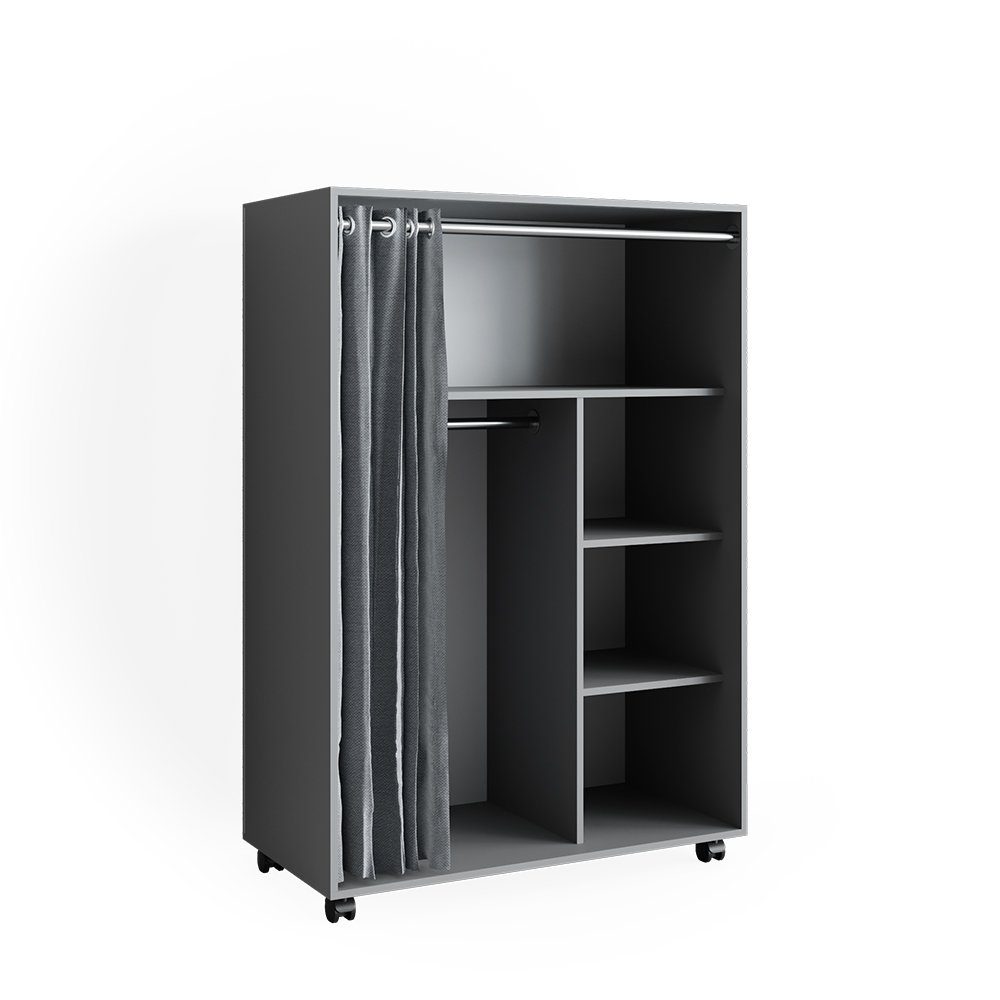 Vicco Kleiderschrank Doros, Grau, 100 x günstig online kaufen