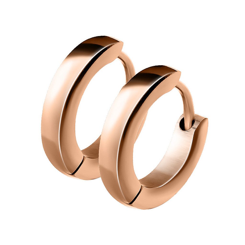 Paar Creolen Klassische Ohrringe Creolen Huggie Hoops Klapp Verschluss Unisex