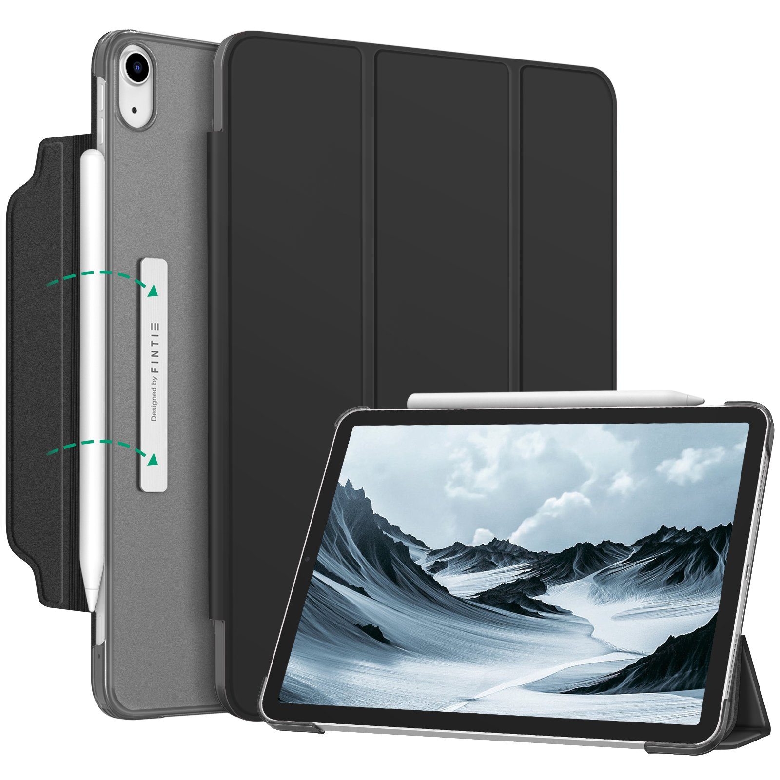 Fintie Tablet-Hülle für iPad Air 11'' M4/M3/M2(2026/2025/2024), iPad Air 5/4 Gen 2022/2020 10.9 Zoll, Leichte Standhülle mit Durchscheinend Mattierter Rückseite