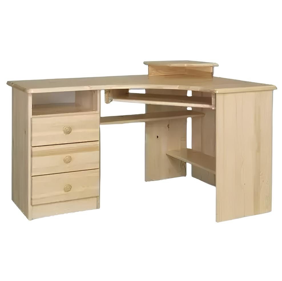 JVmoebel Eckschreibtisch Tisch Holz Schreibtisch Computer Schreibtisch Massiv Echtholz Sofort (1-St., Eckschreibtisch), Made in Europa