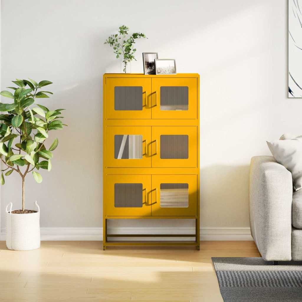 vidaXL Highboard Highboard Senfgelb 68x39x123 cm günstig online kaufen