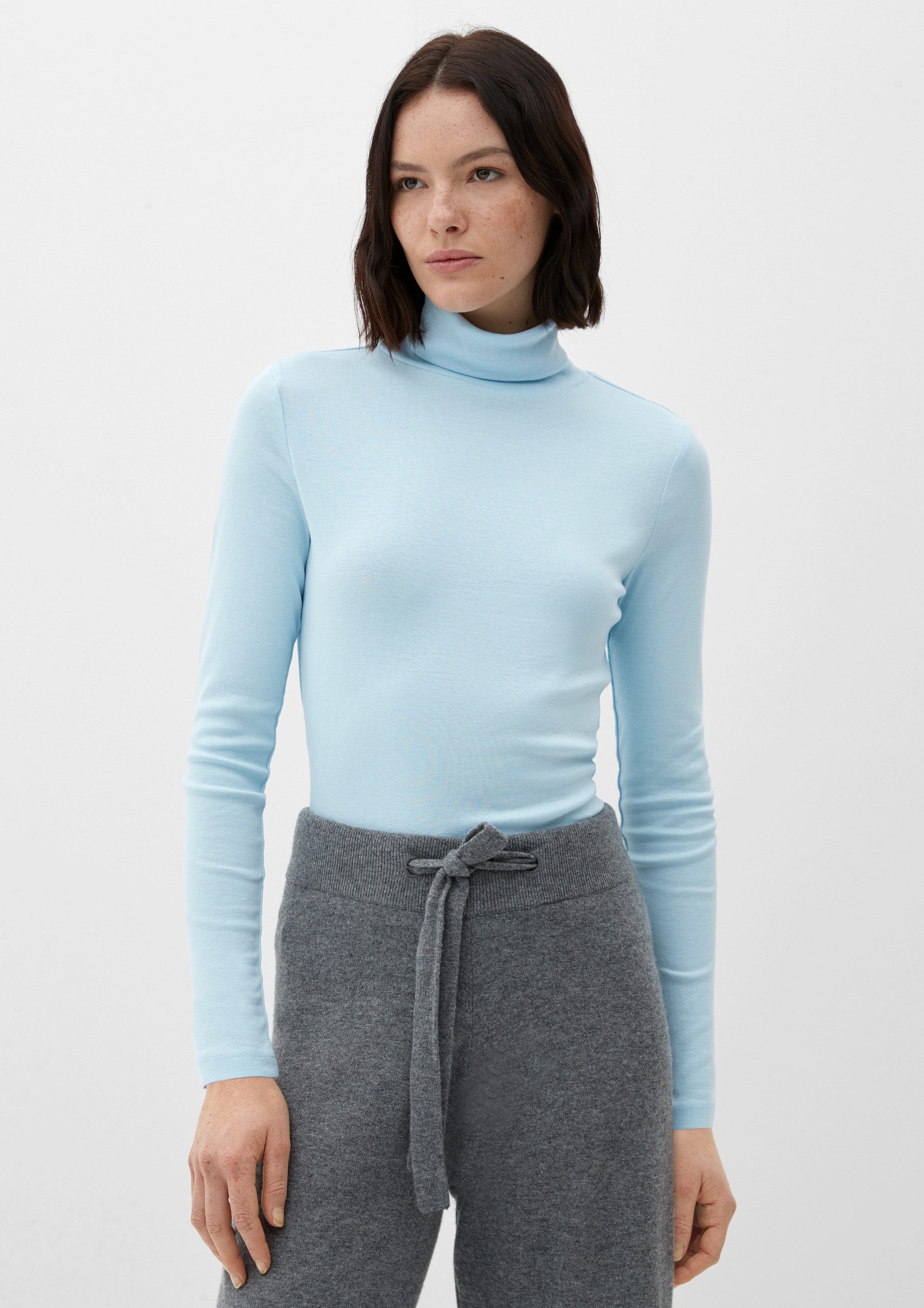 s.Oliver Langarmshirt T-Shirt Longsleeve mit Rippstruktur