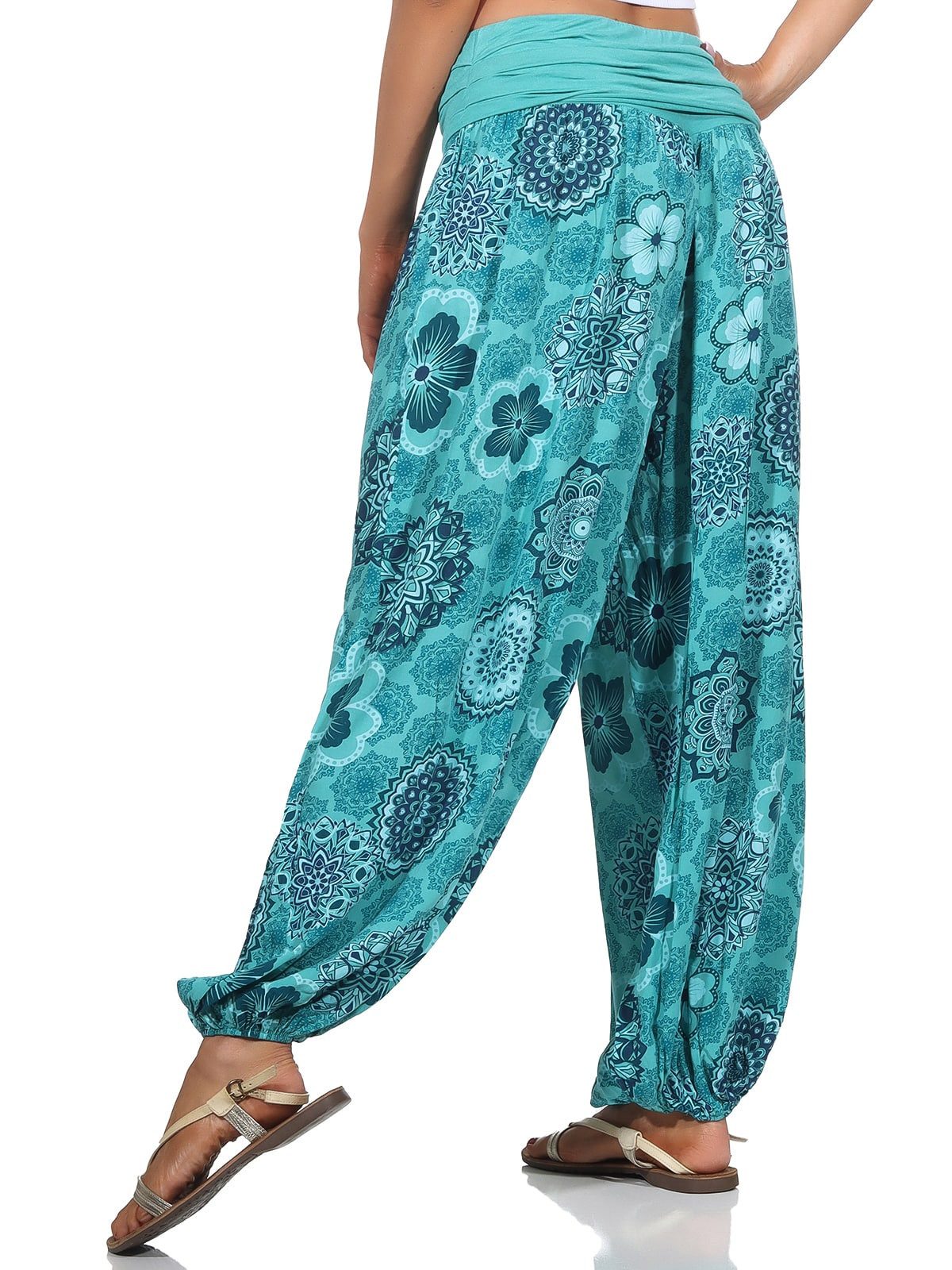 OriginalYou Haremshose Sommerhose Damen Boho Flatterhose leichte Yoga-Hose weites Bein luftige & leicht, hautfreundliches Material