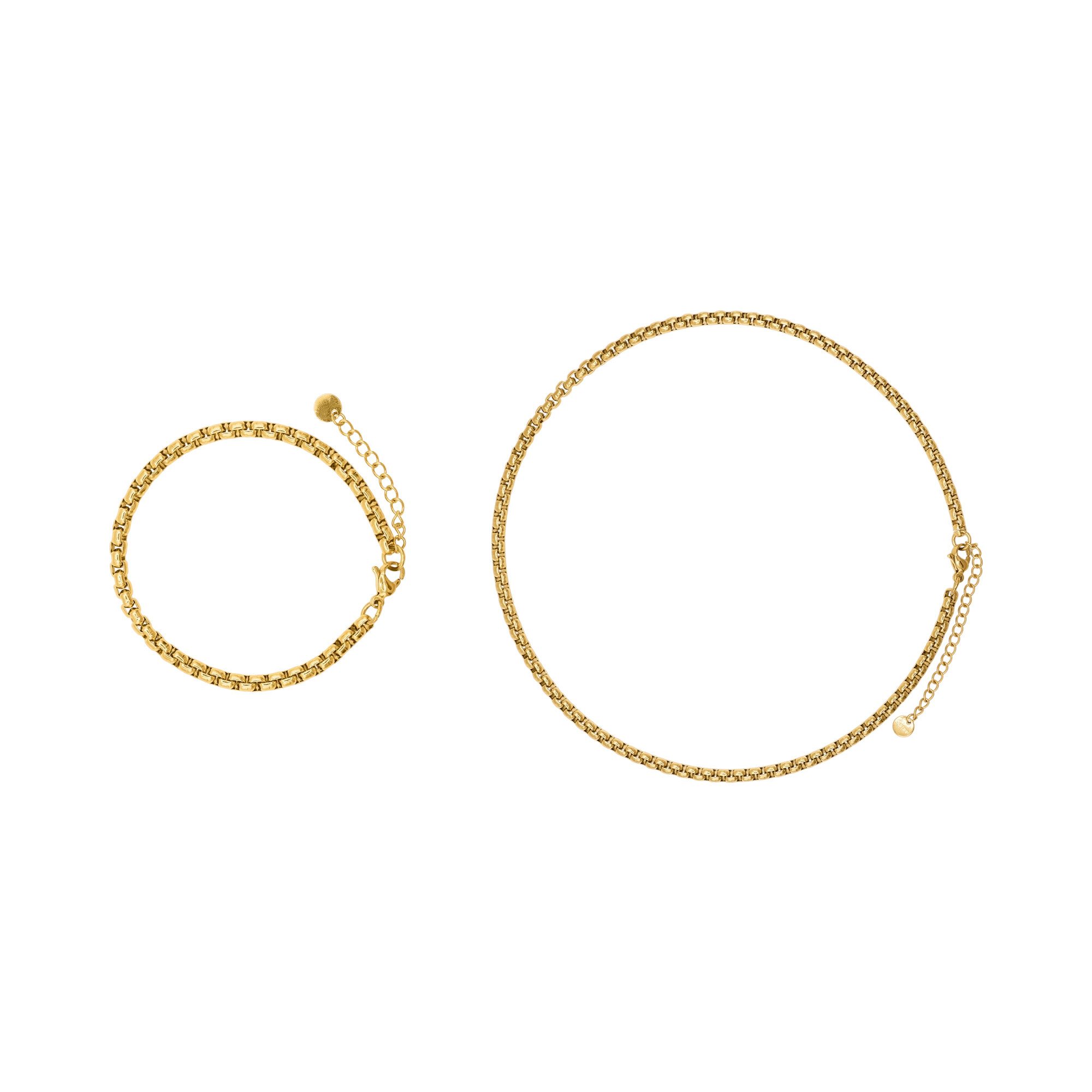 Valentinstagsgeschenk Heideman Collier Aasele goldfarben (keine Angabe, inkl. Geschenkverpackung), Geschenkset Damen mit Armband und Halskette