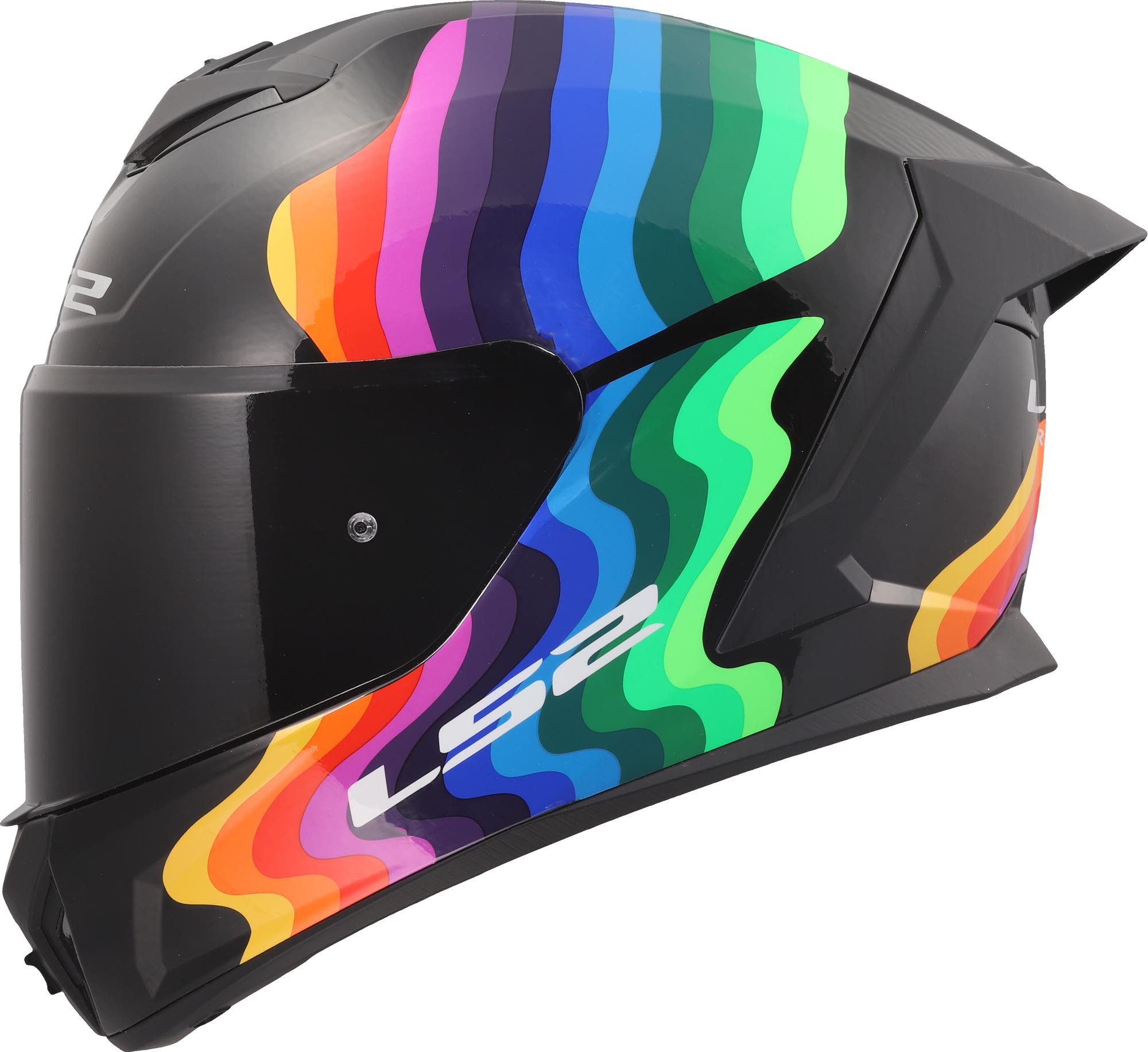 LS2 Motorradhelm FF820 Rapid III Flow Helm, Atmungsaktiv, Pinlock, Ratschenverschluss, Waschbar, ECE 22.06