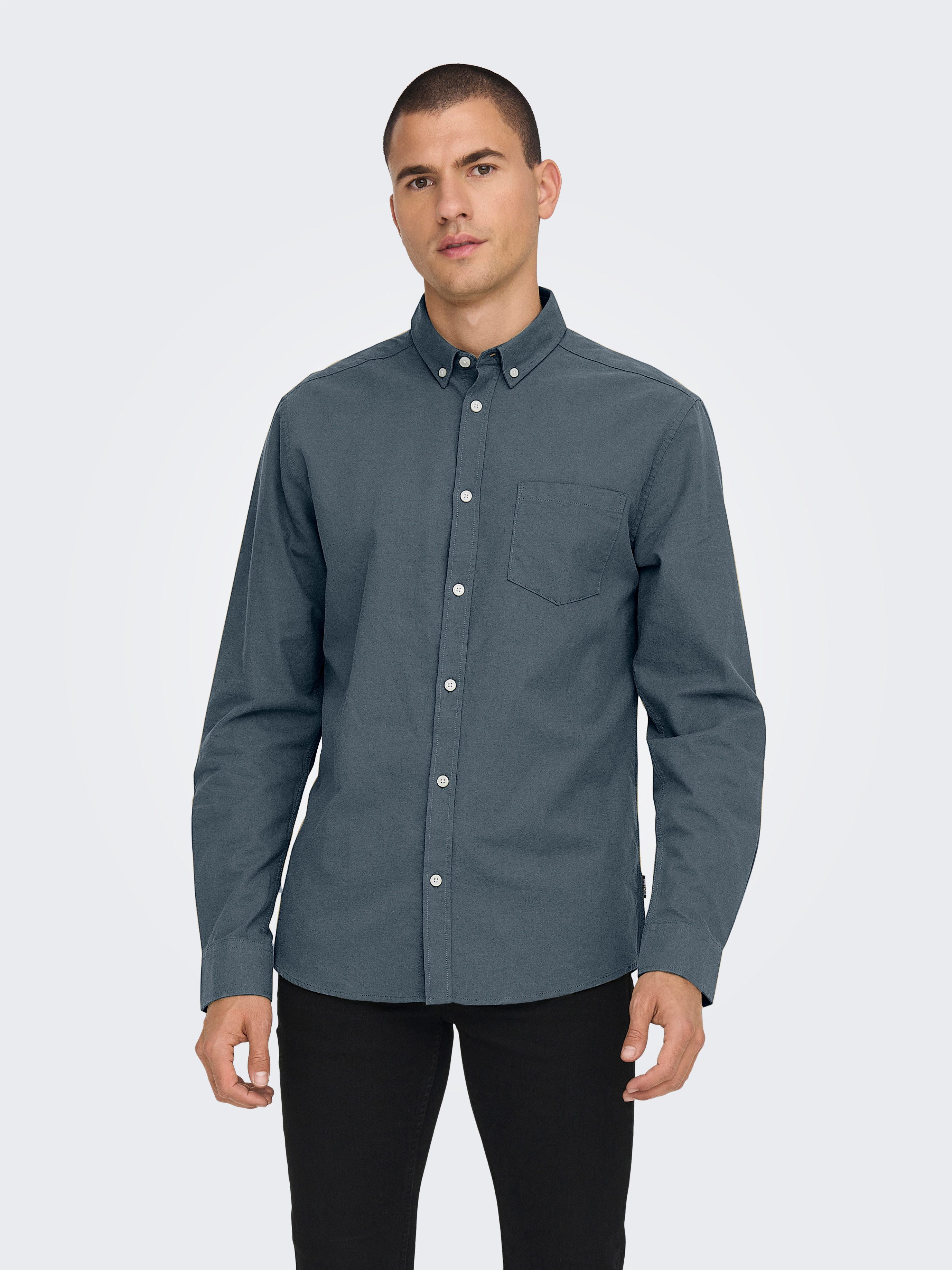 ONLY & SONS Langarmhemd ONSALVARO SLIM günstig online kaufen