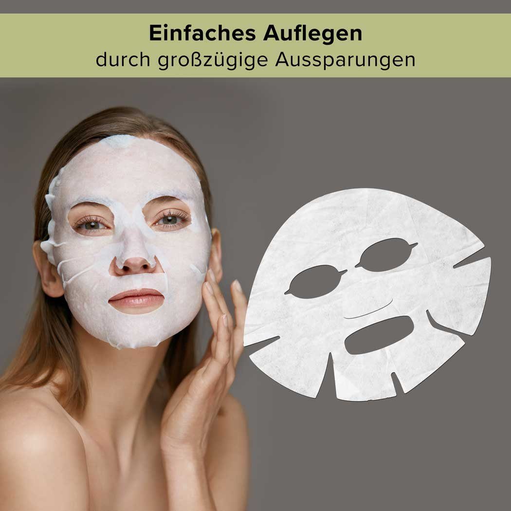 RAU Cosmetics Gesichtsmaske Kollagen & alle Vliesmaske für Feuchtigkeit Hyaluron Feuchtigkeit - Anti-Aging, Hauttypen