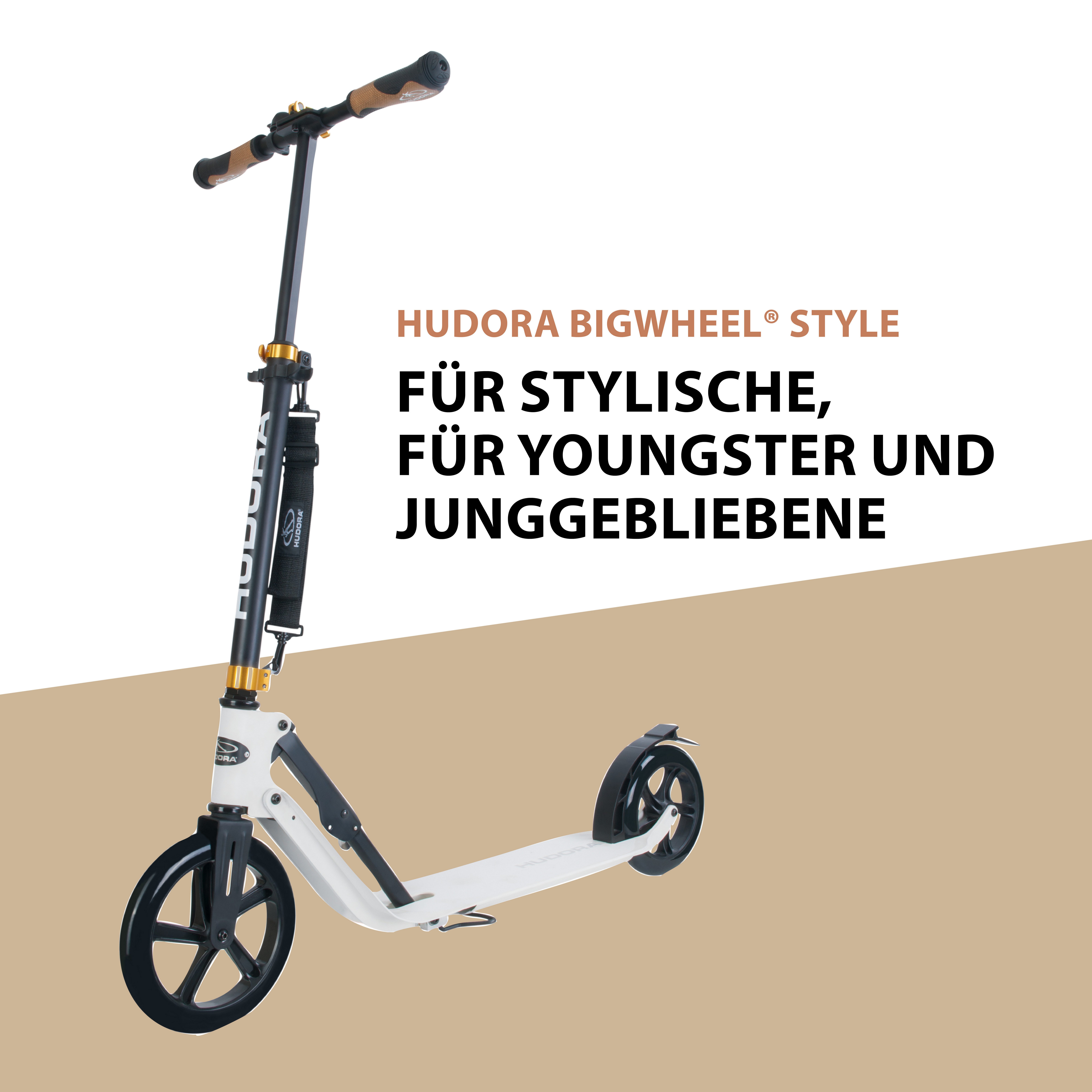 Hudora Cityroller BigWheel® Style 230, Scooter, einklappbarer, höhenverstellbarer Tretroller