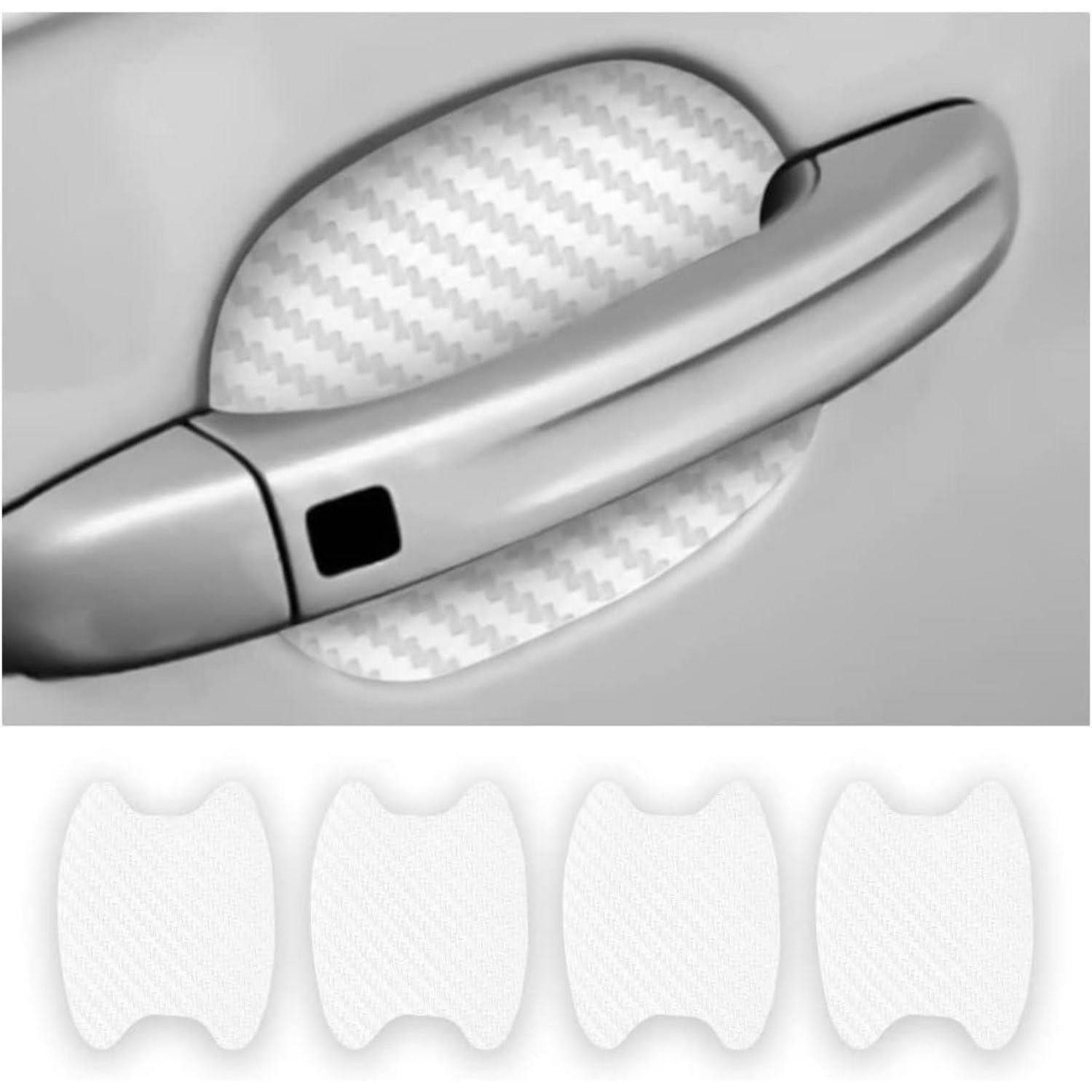 LuxusKollektion Kotflügelschoner Autoaufkleber Schutzfolie Carbon 4er Universal Exterior Silber