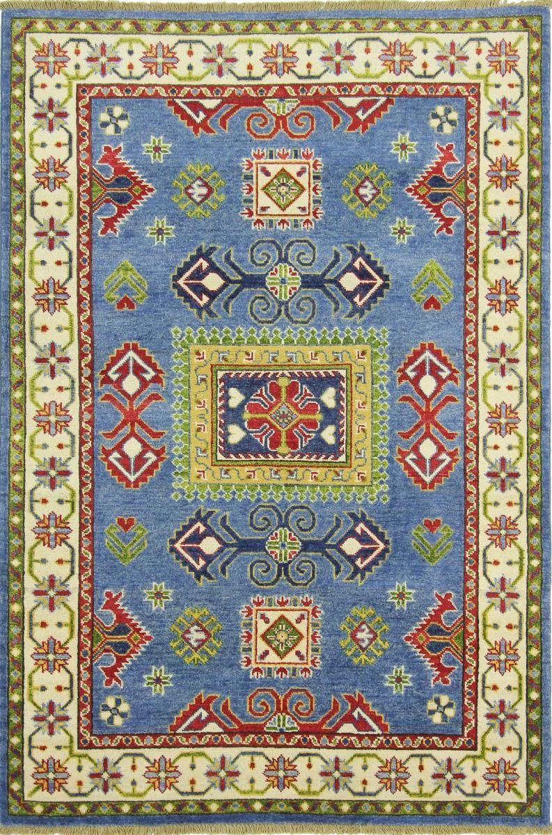 Orientteppich Kazak 124x183 Handgeknüpfter Orientteppich, Nain Trading, rechteckig, Höhe: 5 mm