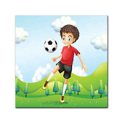 Bilderdepot24 Leinwandbild Kinderbild - Kicker II Cartoon, Sport