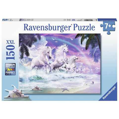 Ravensburger Puzzle Einhörner am Strand. Puzzle 150 Teile XXL, 150 Puzzleteile