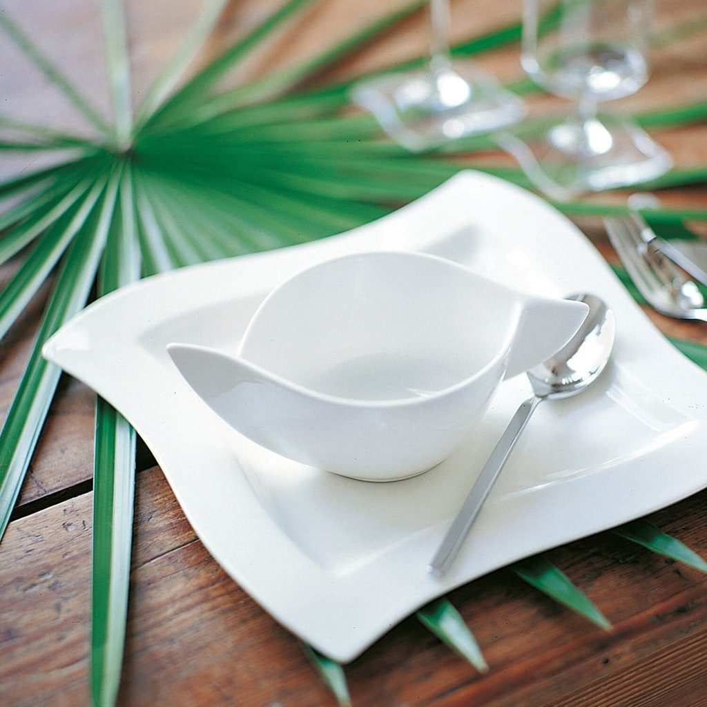 Villeroy & Boch Speiseteller NewWave Speiseteller, 27x27cm, (1 St), Premium Porcelain, mikrow.- & spülm.sicher, Made in Germany