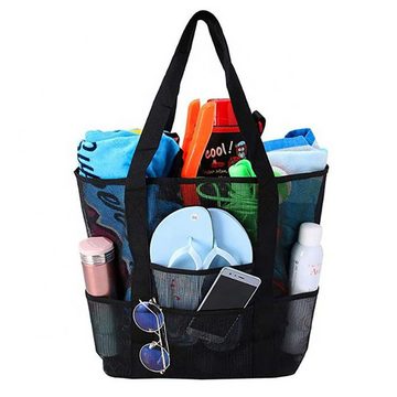 Coonoor XL-Strandtasche Duschtasche Strandtasche aus Mesh Shopper Einkaufstasche