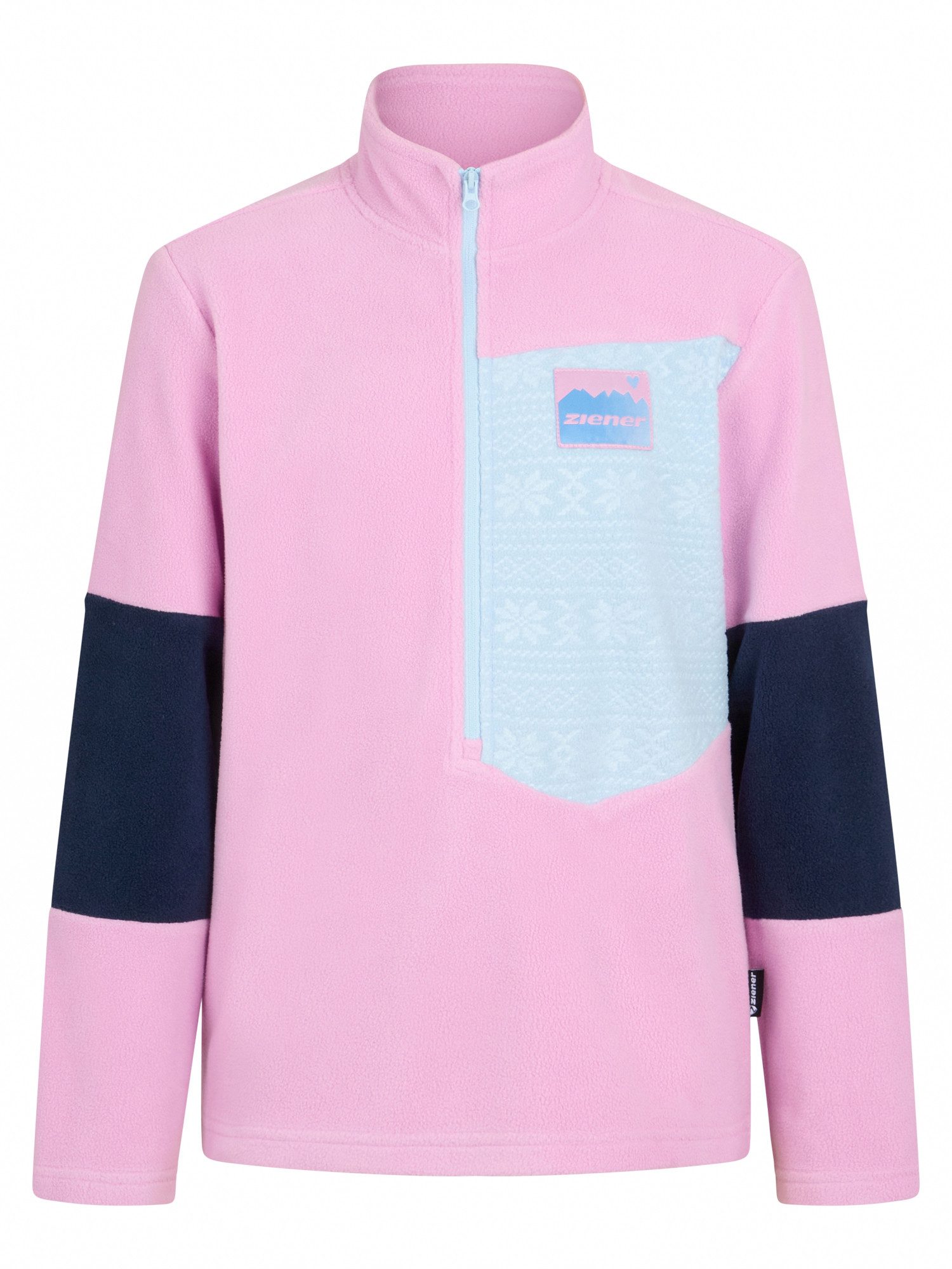 Ziener Sweatshirt JAMINO-Z JUNIOR Fleece, wärmend, elastisch, halber Front-Reißverschluss