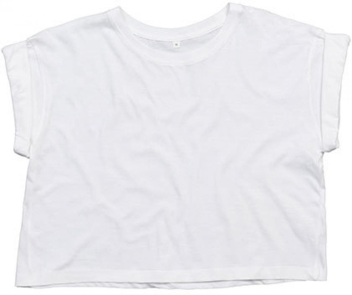 Mantis Rundhalsshirt Damen Crop Top T / Fallende Schulterpartie