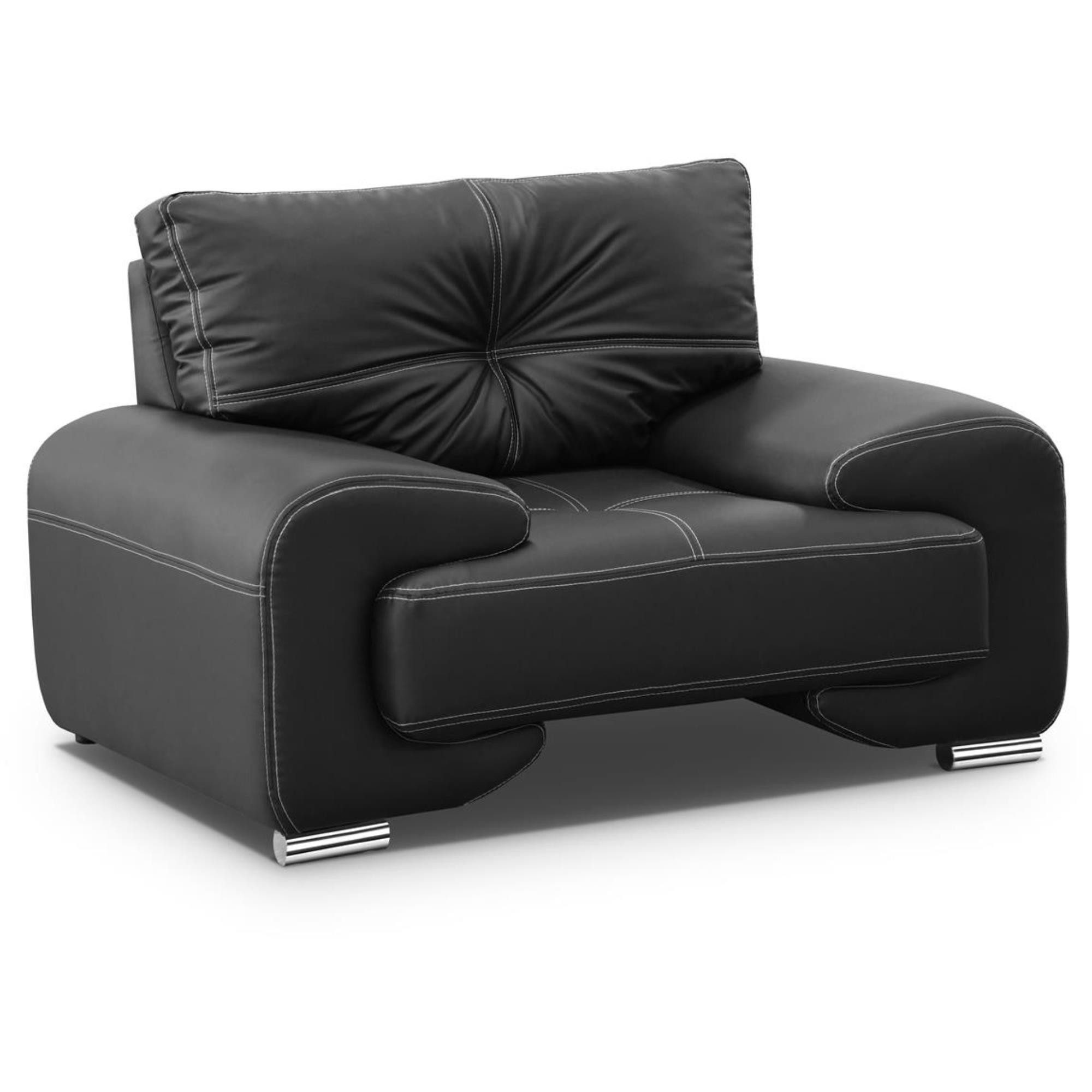 Beautysofa Polstergarnitur OMEGA 3+2+1 klassisches Wohnzimmer-Set, Kunstleder, (in zeitlosen Farben, Komfort-Set mit Wellenfedern und Schaumstoff), Wohnzimmer Big-Sofa set