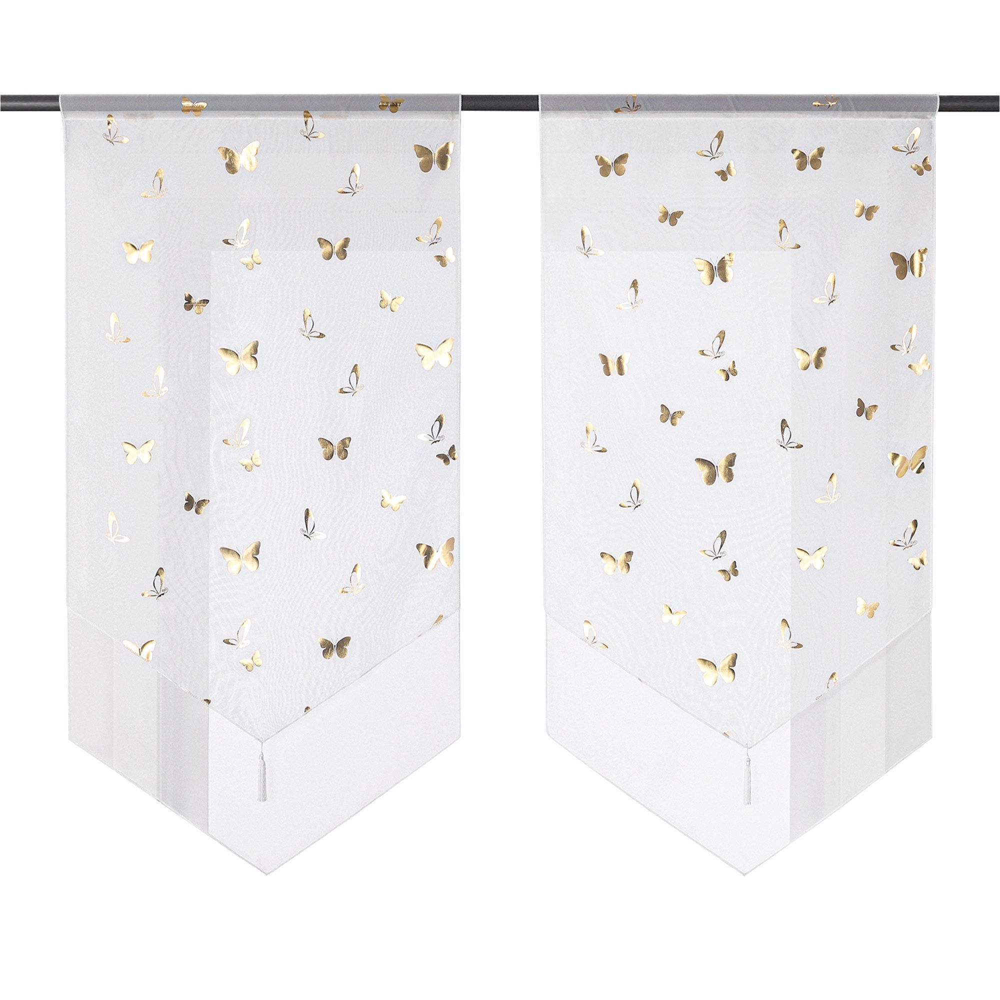 Joyswahl Scheibengardine Daria (1 St), Stangendurchzug, transparent, mit gl günstig online kaufen