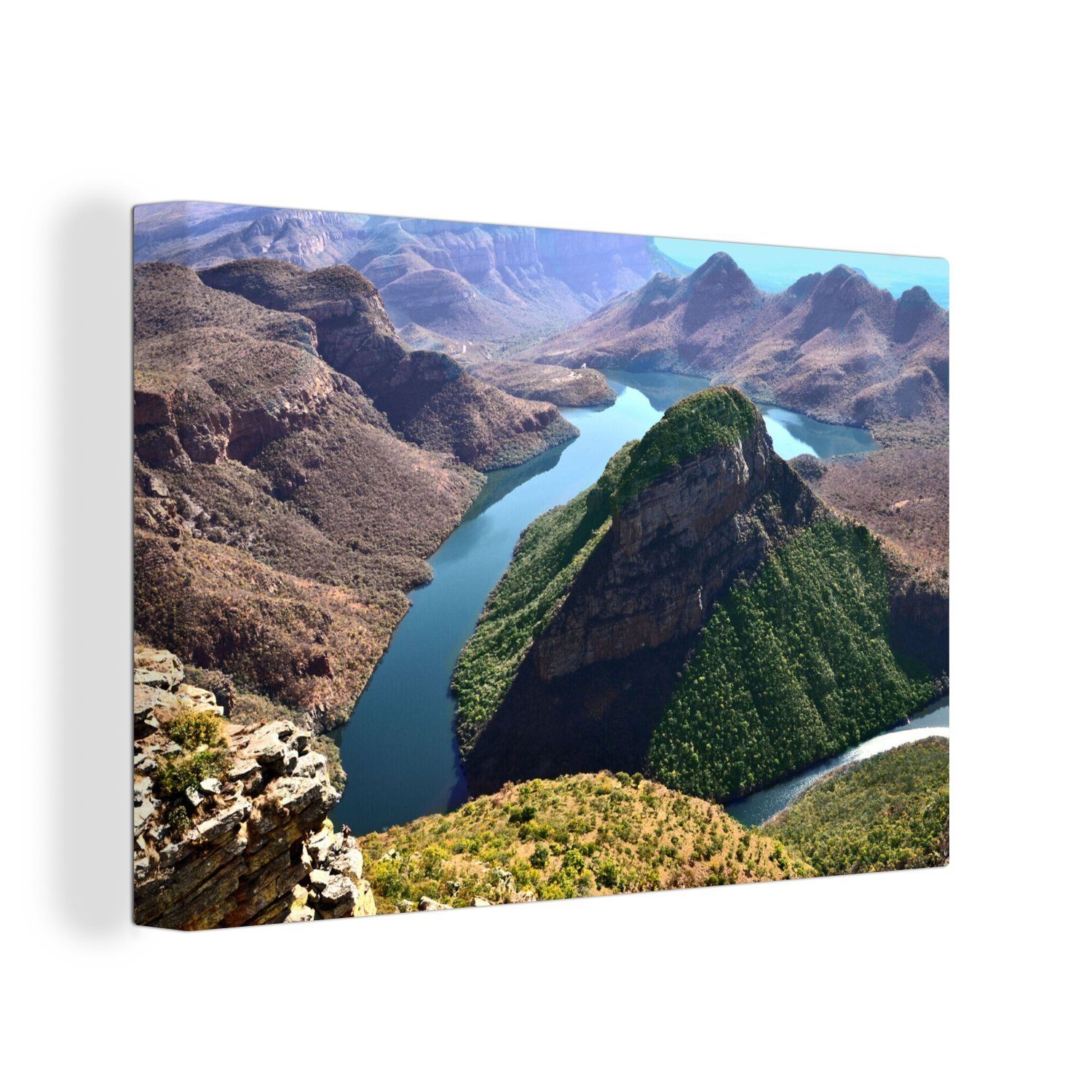 OneMillionCanvasses® Leinwandbild Luftaufnahme des afrikanischen Blyvieri-Tors in Südafrika, (1 St), Wandbild Leinwandbilder, Aufhängefertig, Wanddeko, 30x20 cm | Leinwandbilder