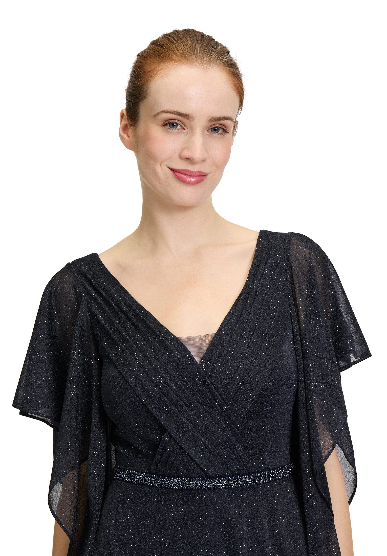 Vera Mont Abendkleid Damen im Glitzer-Look Falten