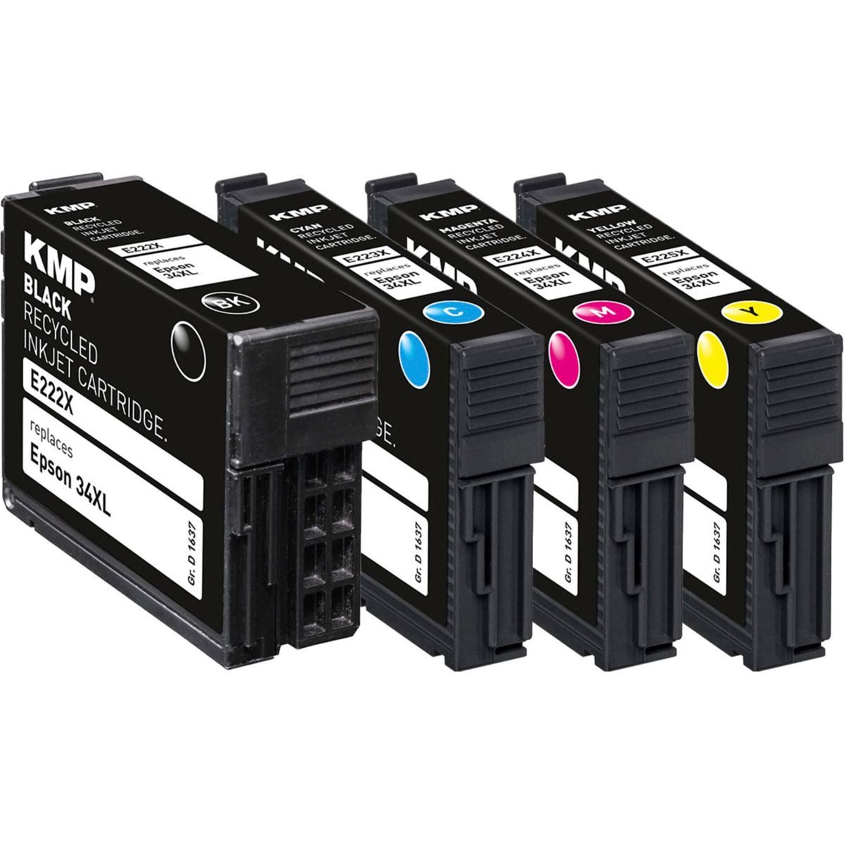 KMP E222XV Multipack BK/C/M/Y kompatibel mit Epson T Tintenpatrone
