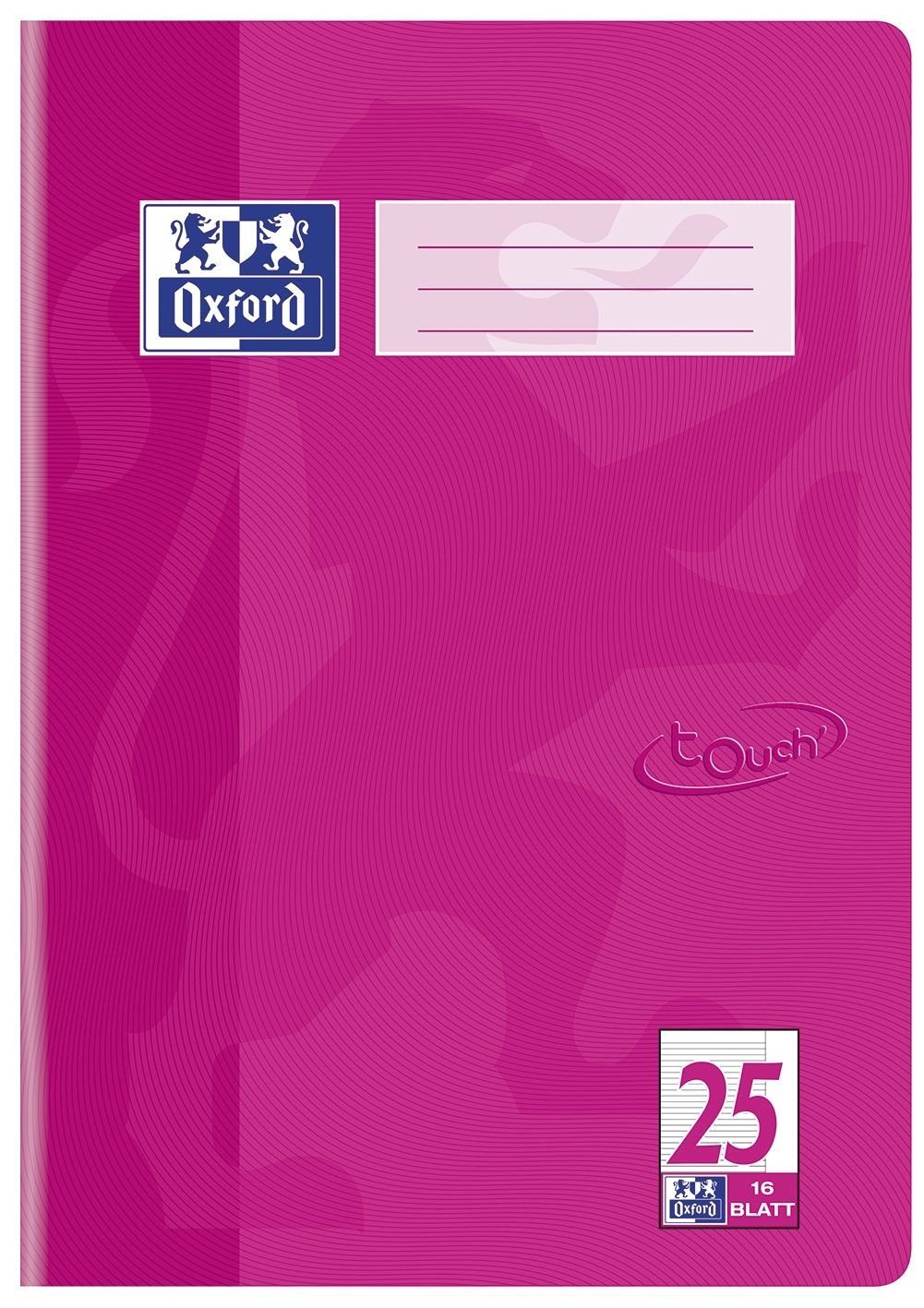 OXFORD Schulheft Oxford 400104369 Heft A4 / 16 Blatt Lineatur 25 - Touch pink