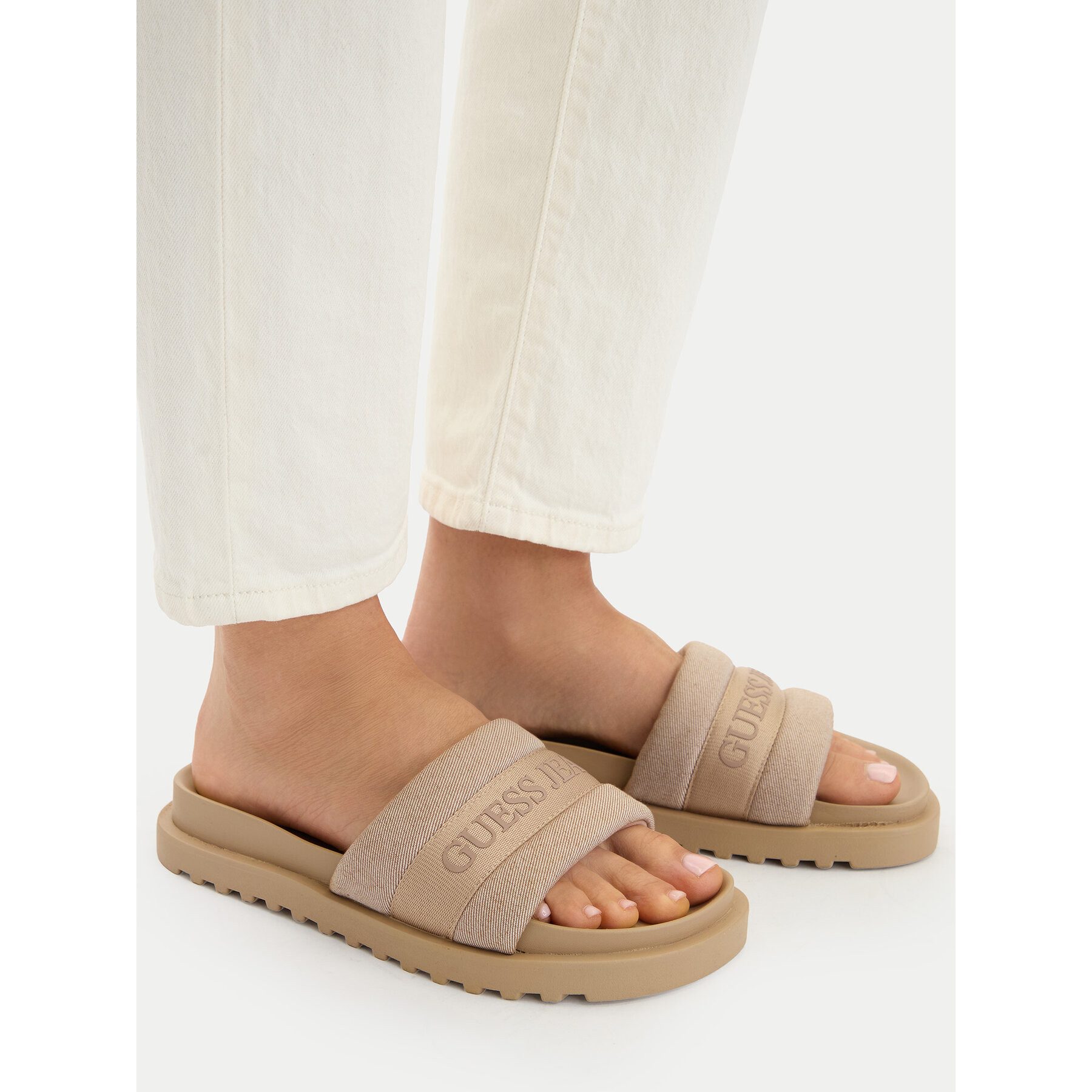 GUESS JEANS Guess Jeans Damen Flip-Flops Beige Badepantolette