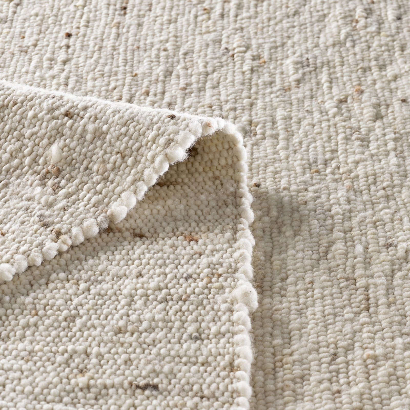 TaraCarpet Wollteppich TaraCarpet Fjord, rechteckig, Höhe: 10 mm, Handwebteppich Schurwolle nat. meliert Wohnzimmer Schlafzimmer 250x300 – Bild 5 von 5